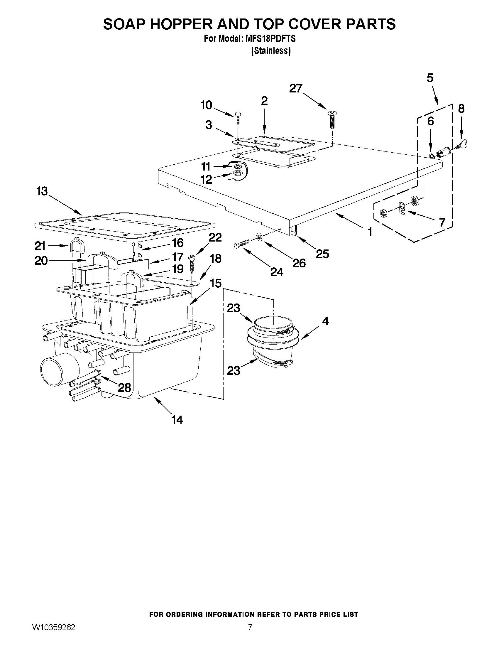 06 - SOAP HOPPER AND TOP COVER PARTS