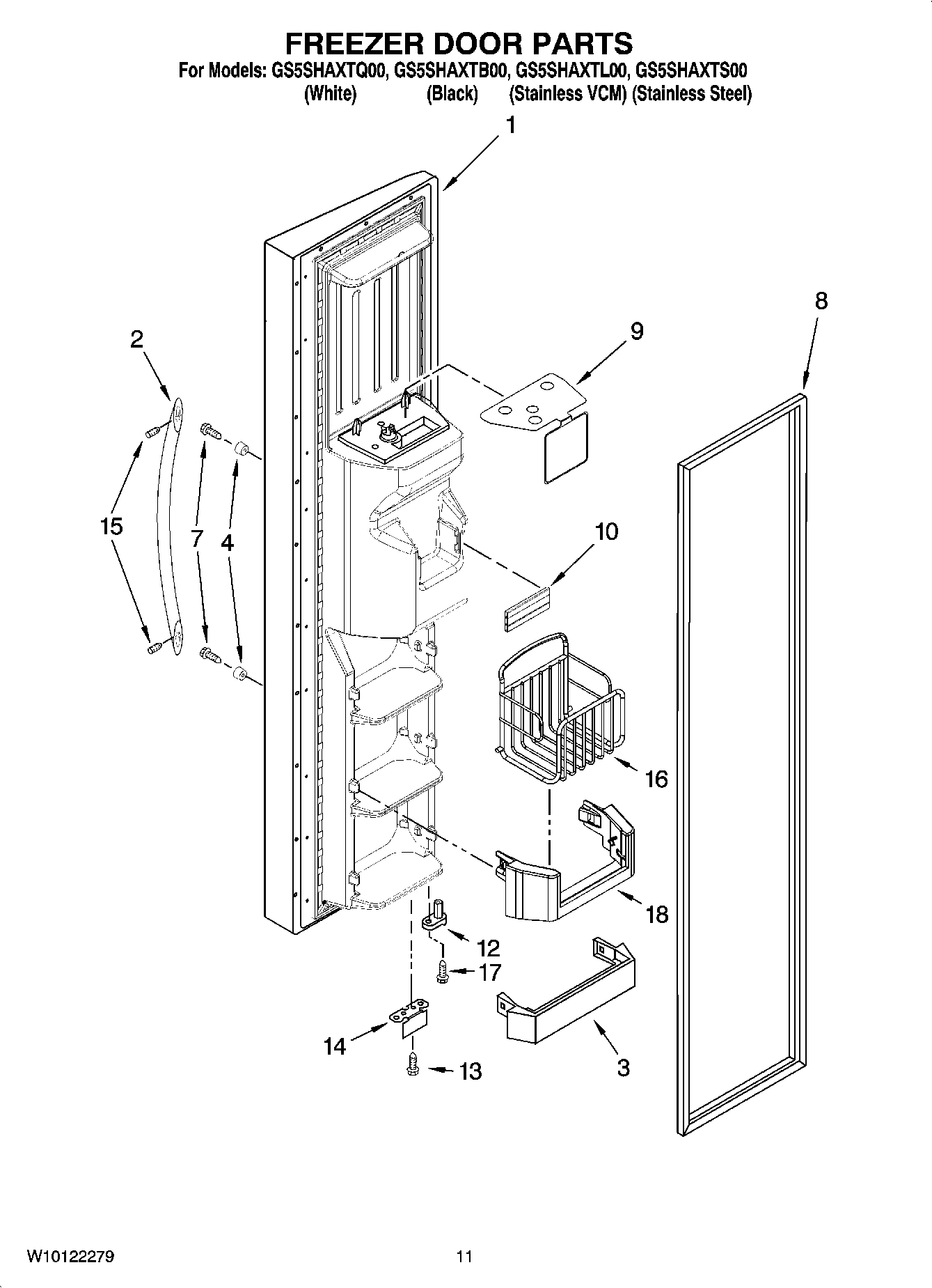 07 - FREEZER DOOR PARTS