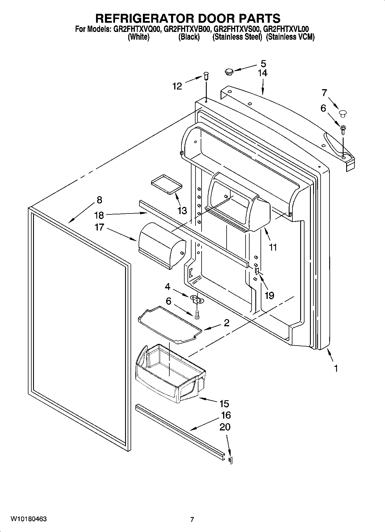 04 - REFRIGERATOR DOOR PARTS
