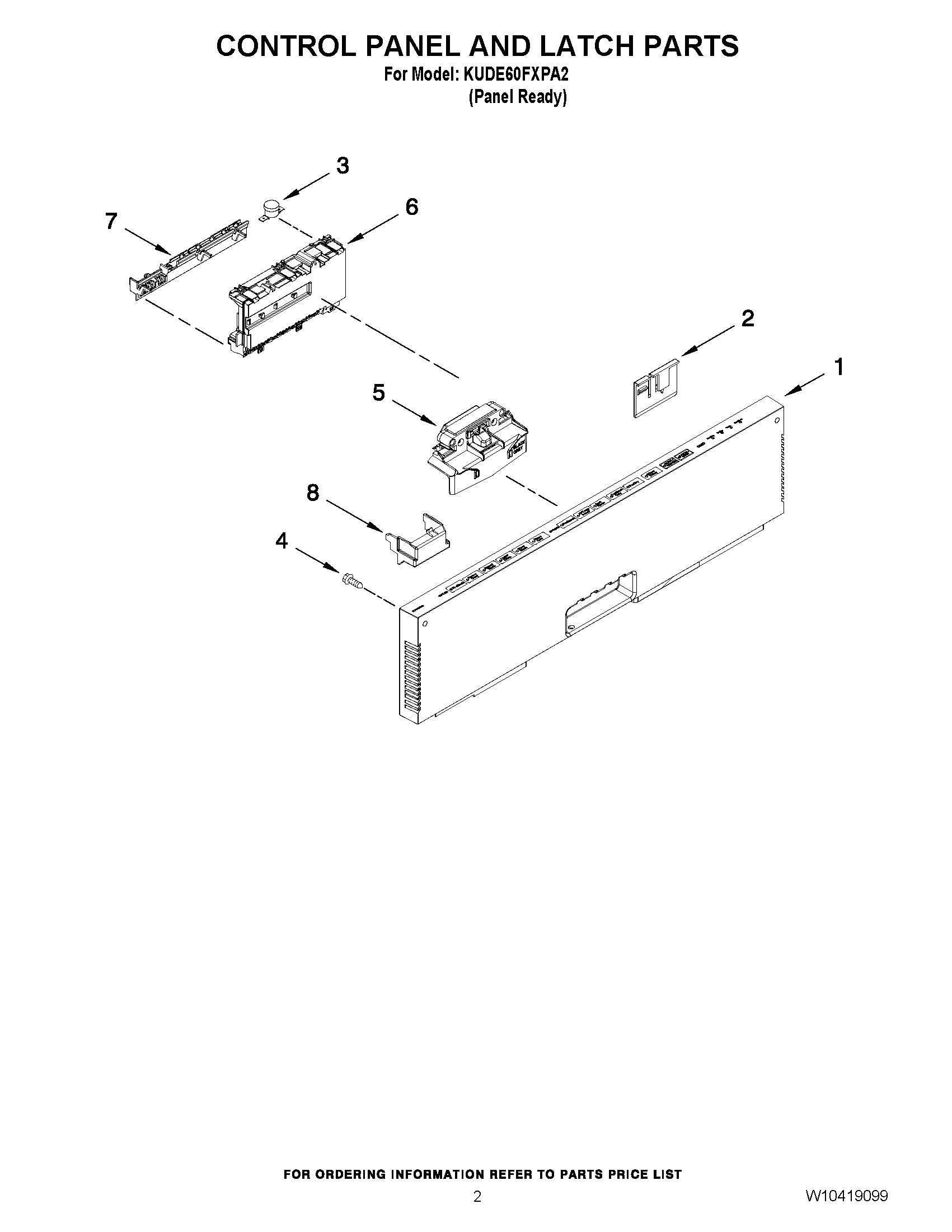 02 - CONTROL PANEL AND LATCH PARTS