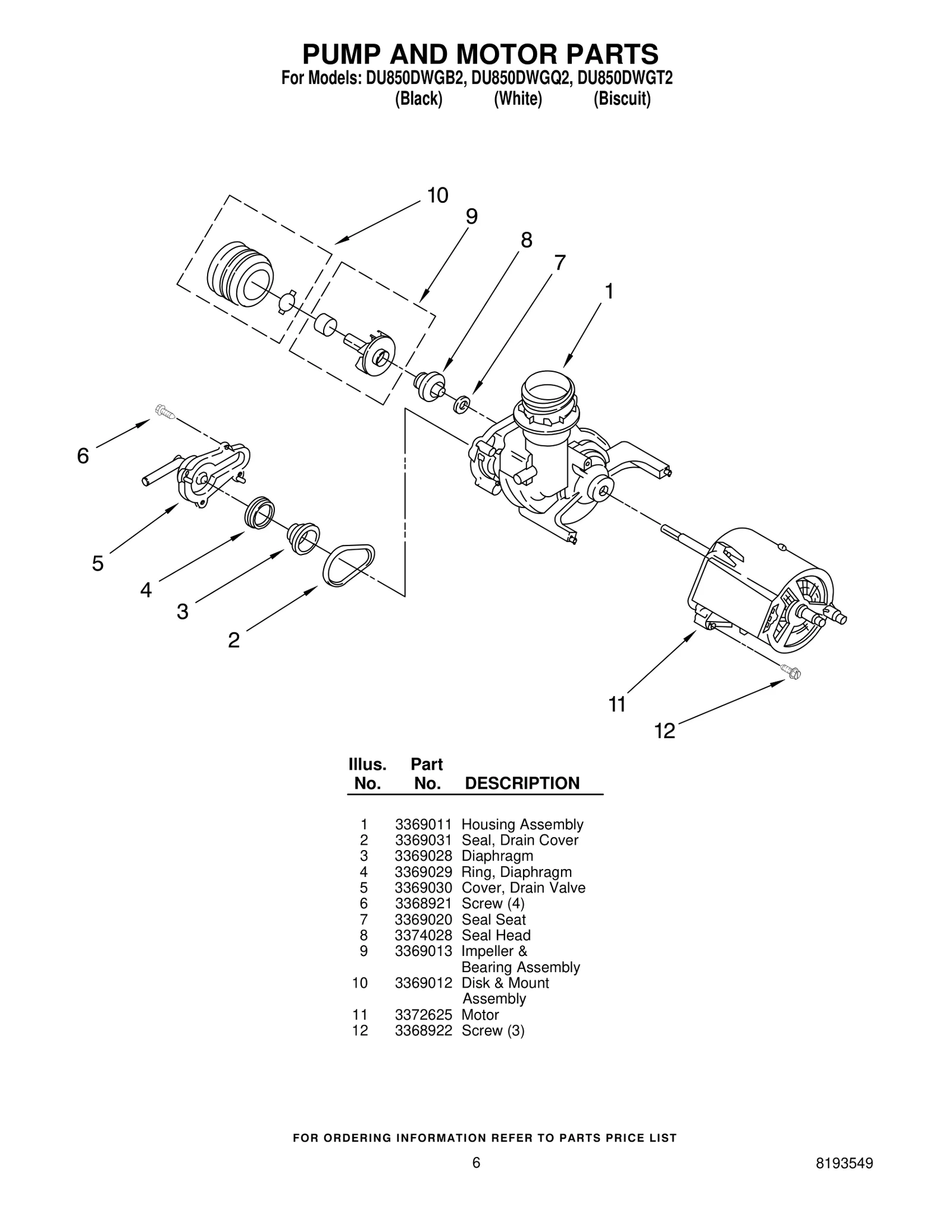 PUMP AND MOTOR PARTS