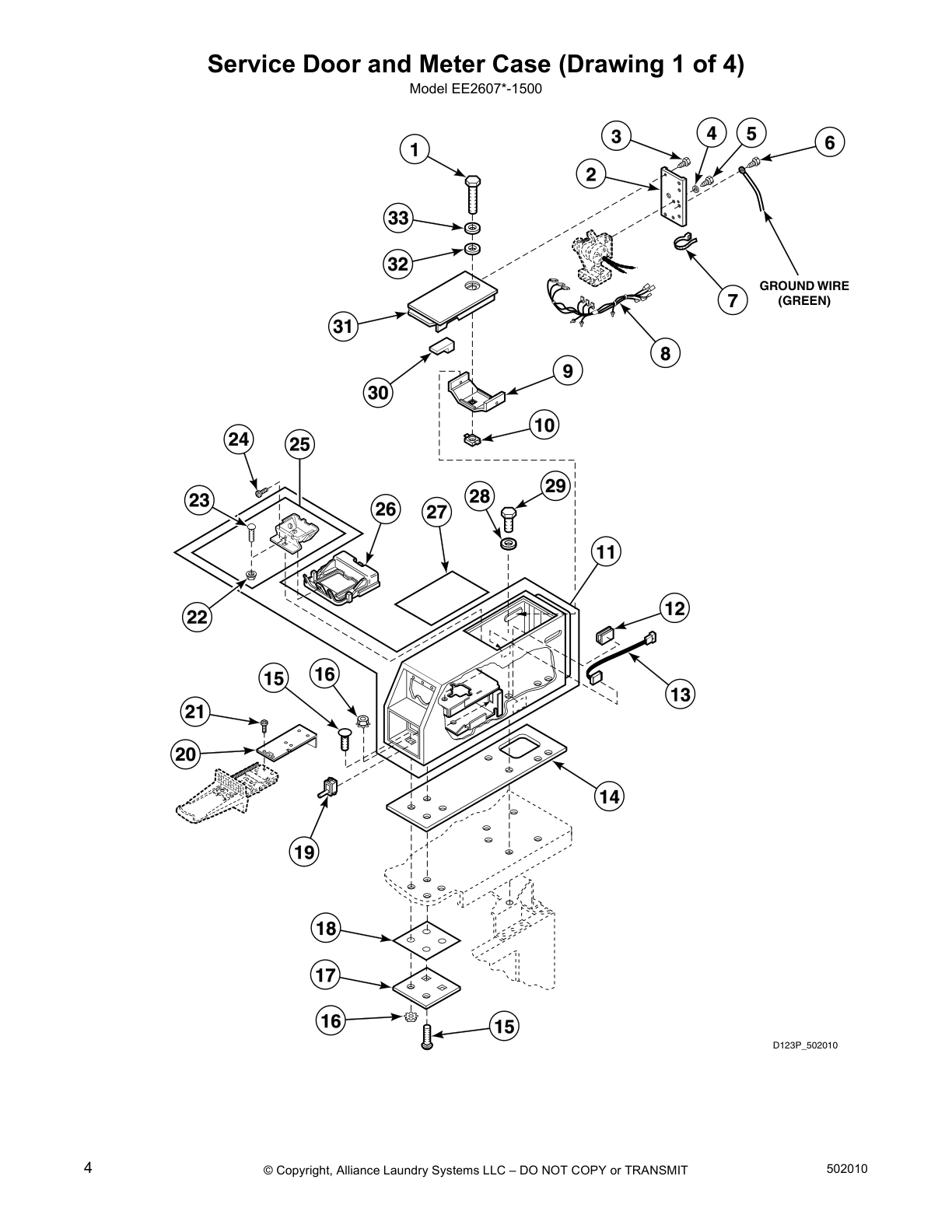 Service Door and Meter Case (Drawing 1 of 4)