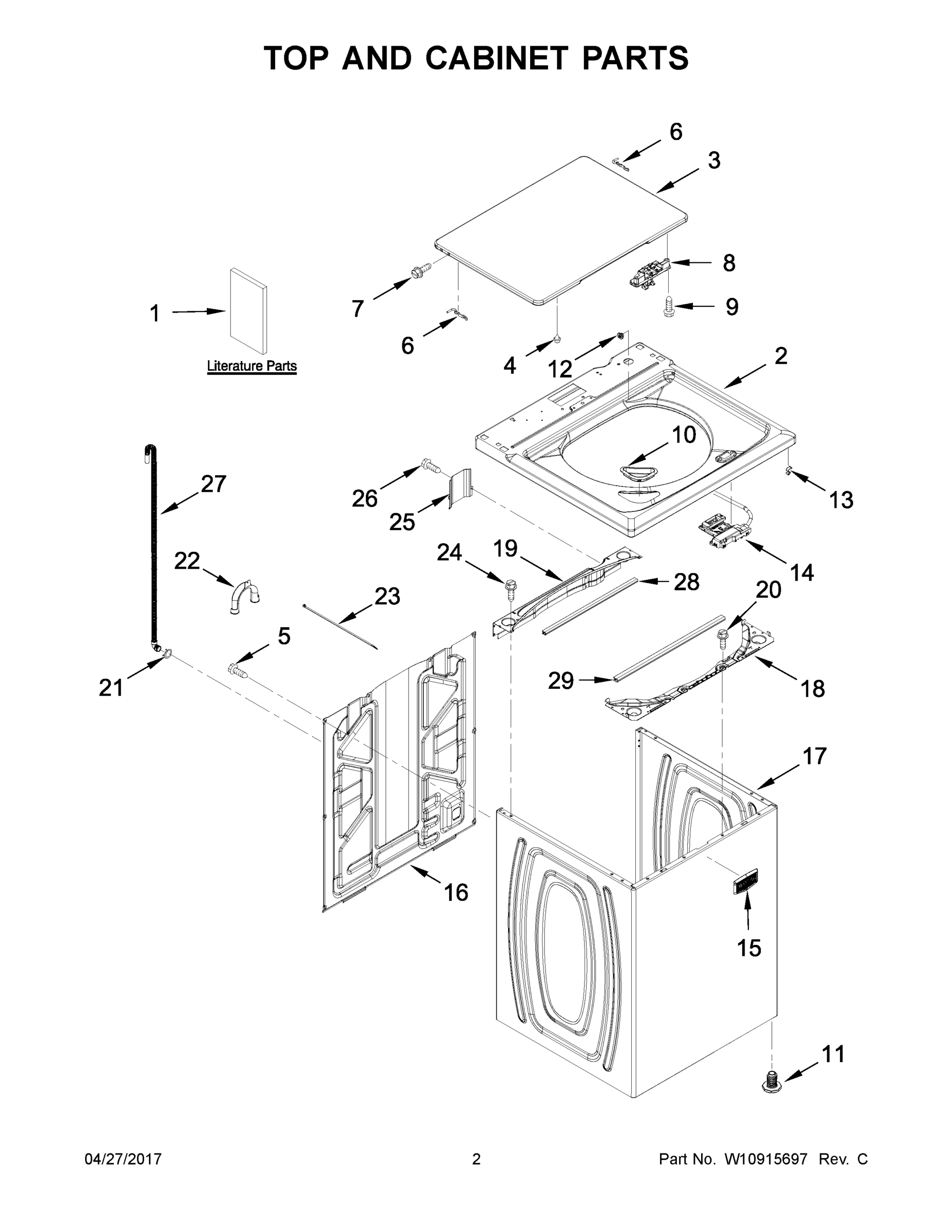 02 - TOP AND CABINET PARTS