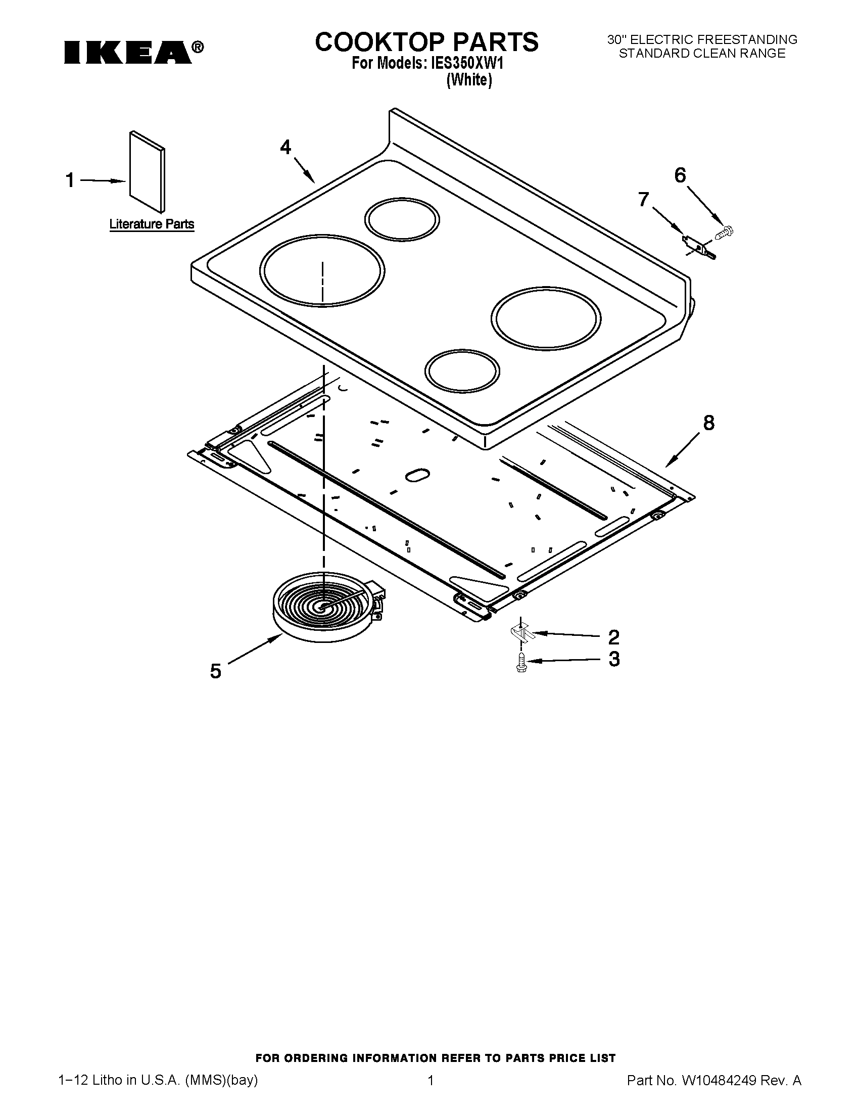 01 - COOKTOP PARTS