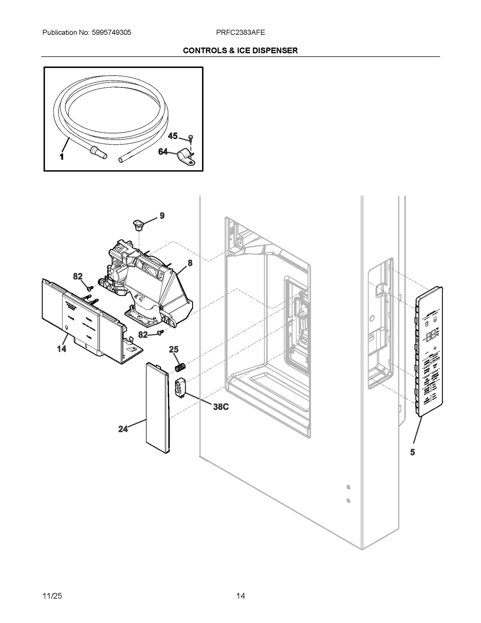 CONTROLS & ICE DISPENSER