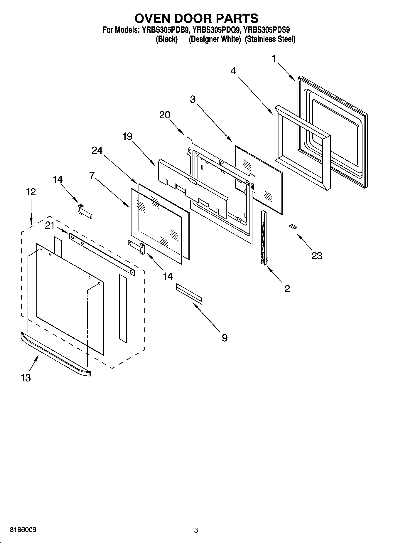 02 - OVEN DOOR PARTS