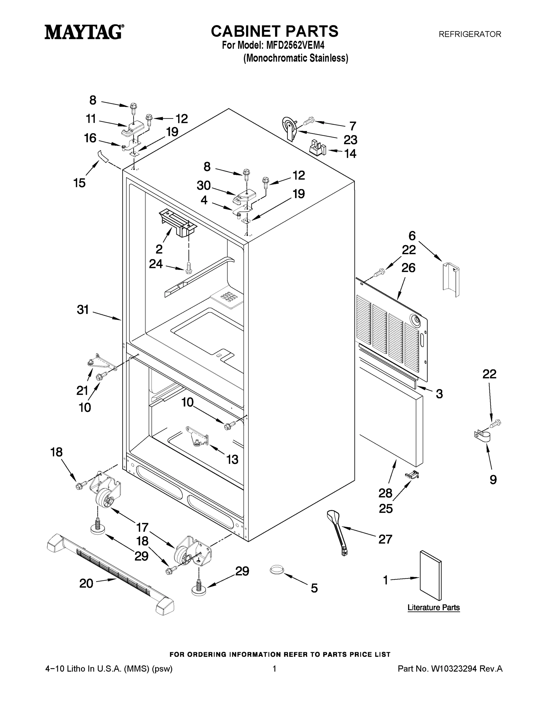 01 - CABINET PARTS