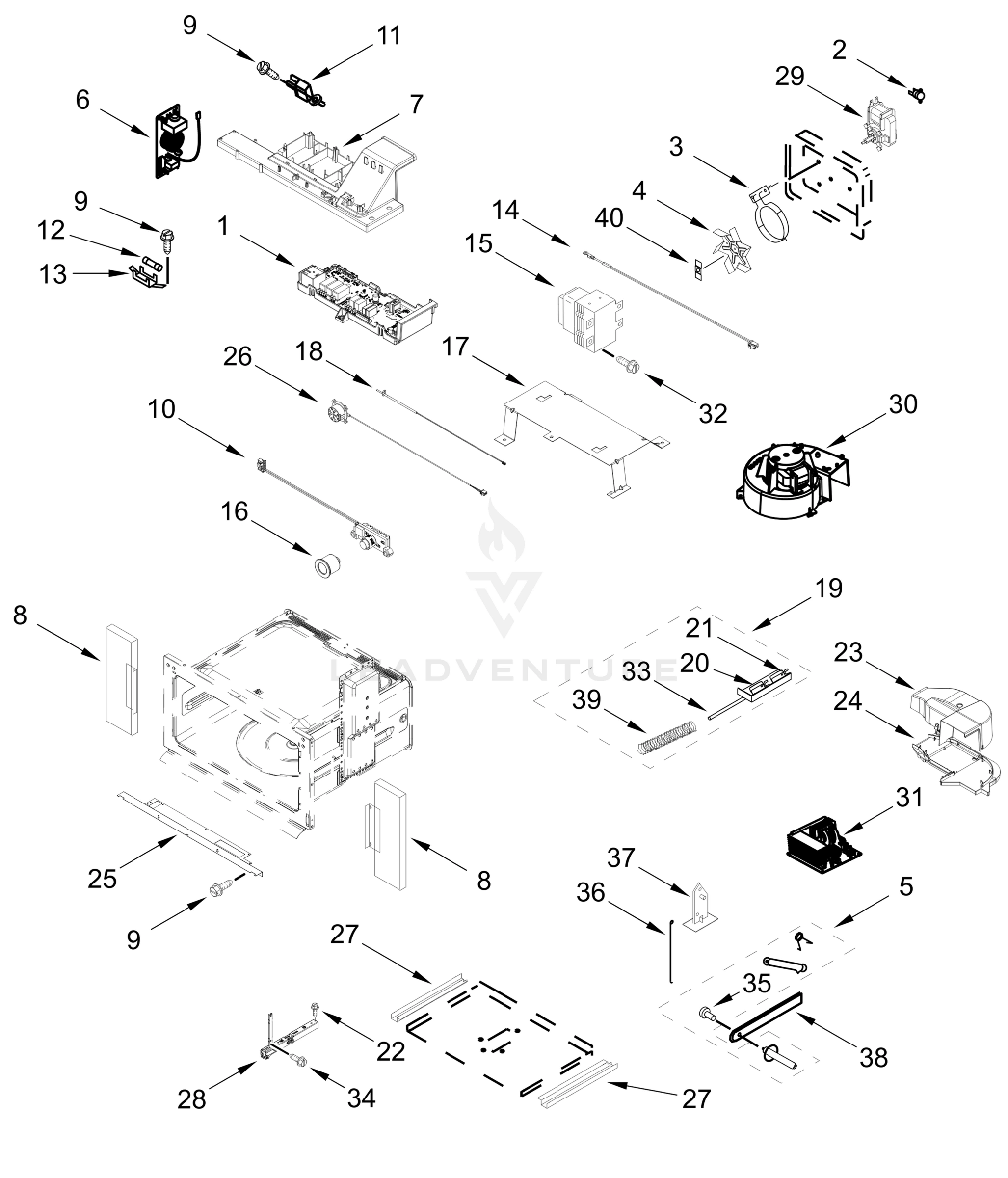CABINET AND STIRRER PARTS