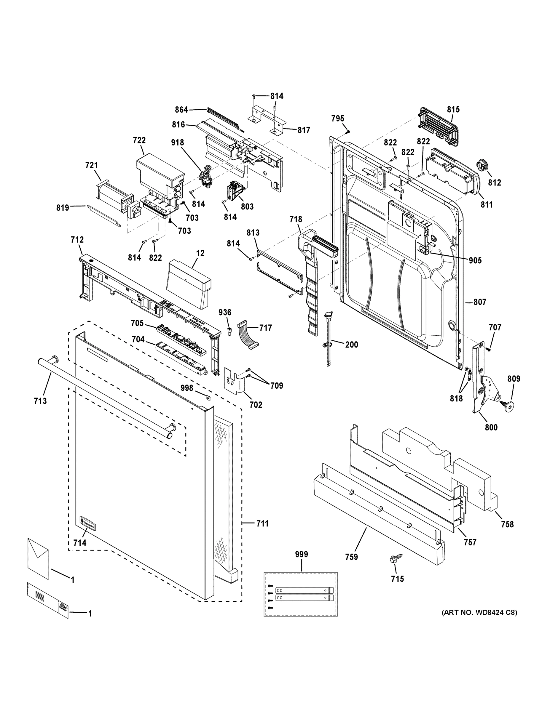 ESCUTCHEON & DOOR ASSEMBLY
