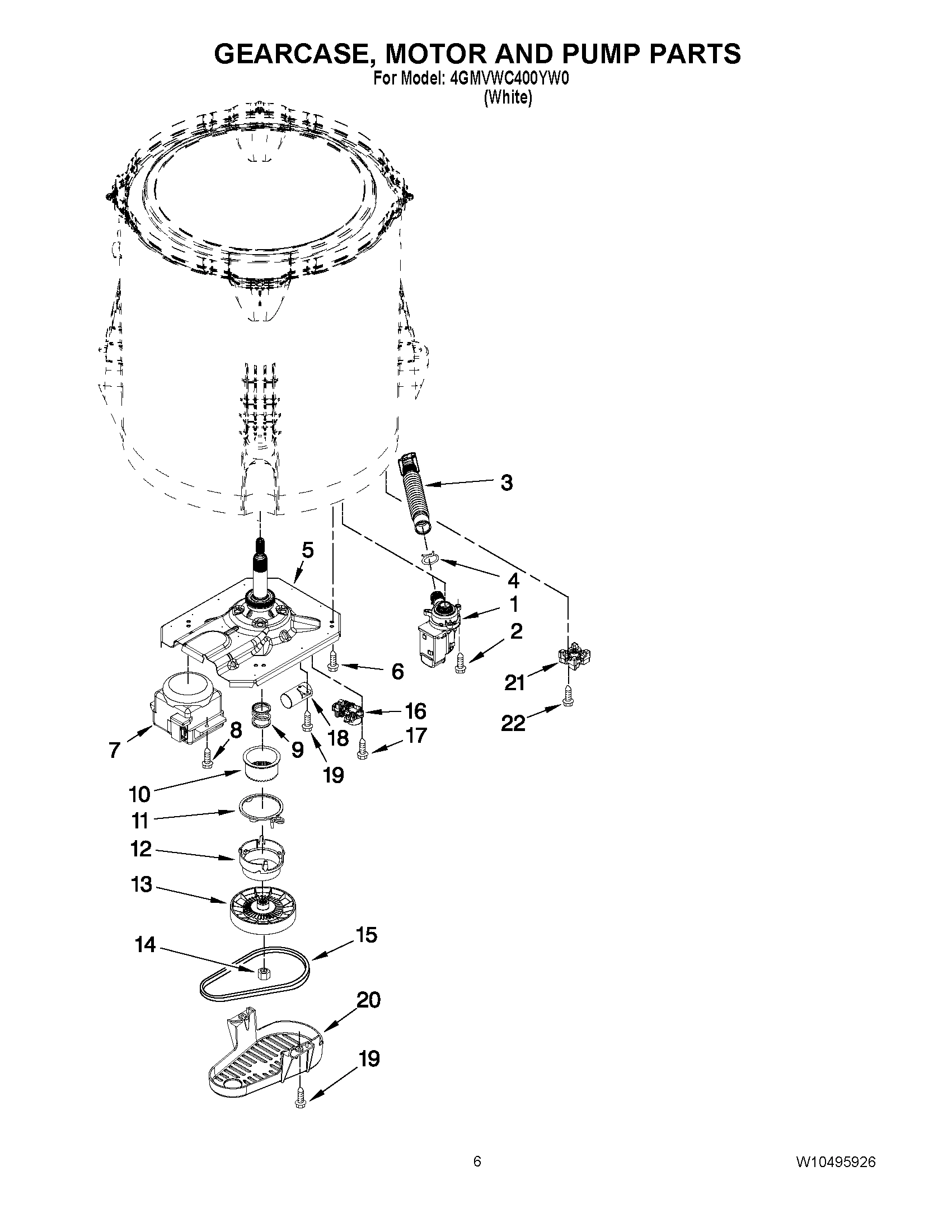 04 - GEARCASE, MOTOR AND PUMP PARTS