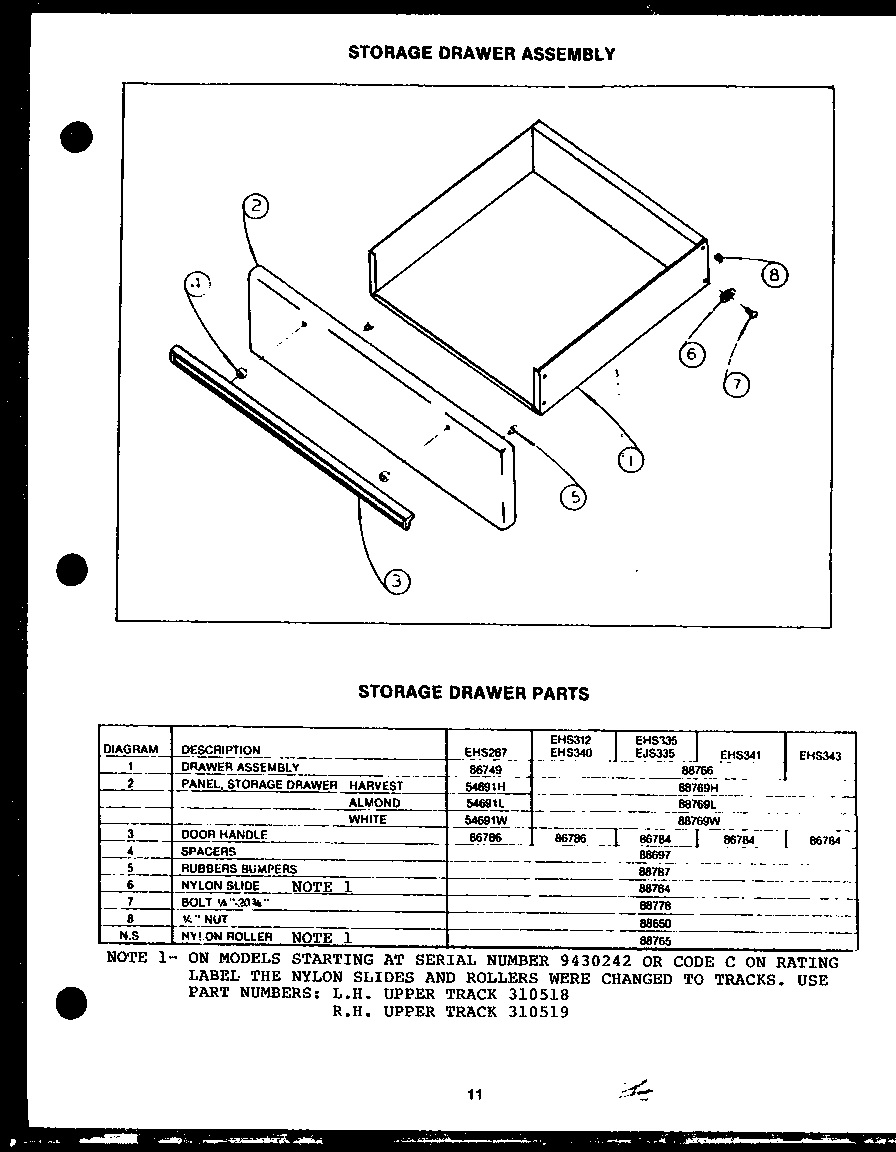 08 - STORAGE DRAWER PARTS