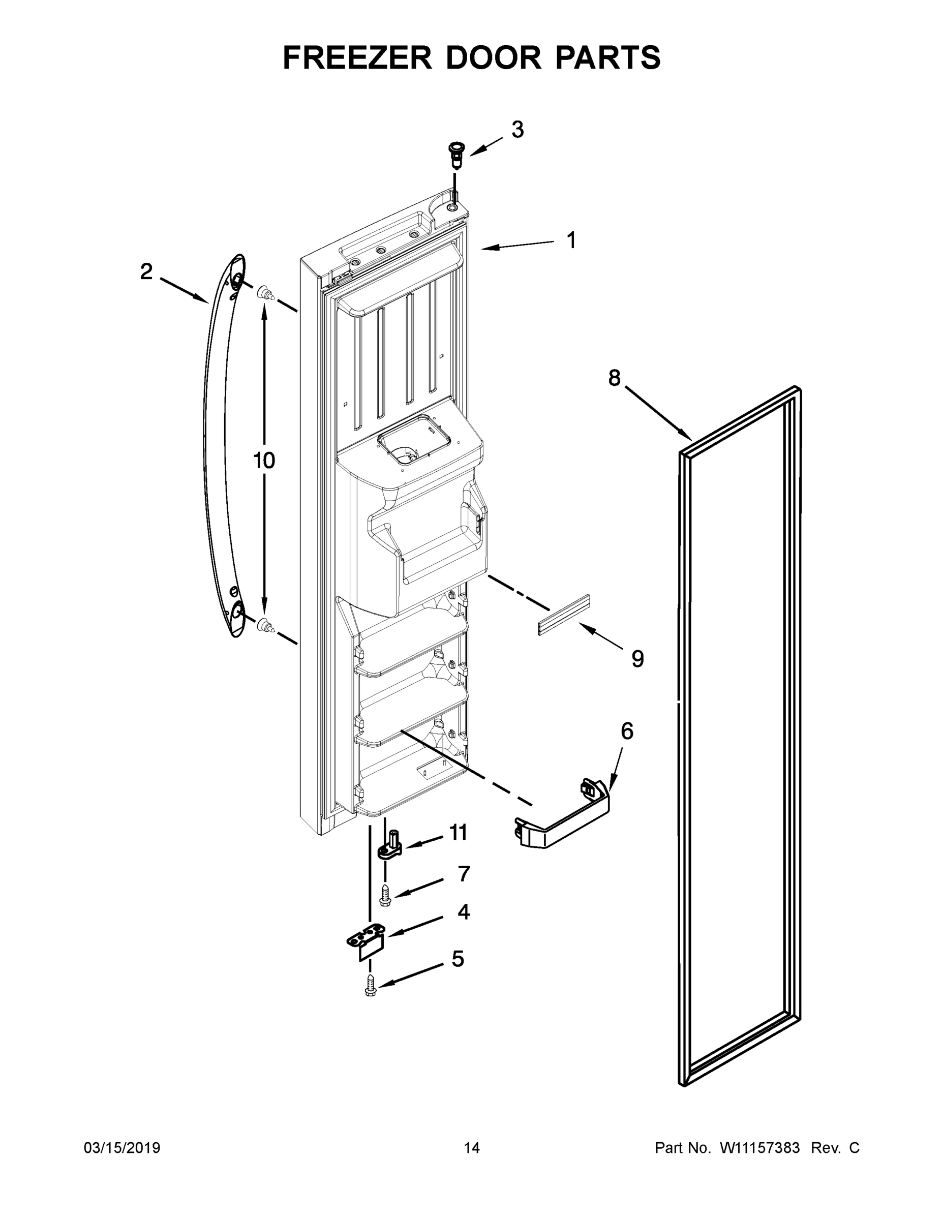 08 - FREEZER DOOR PARTS