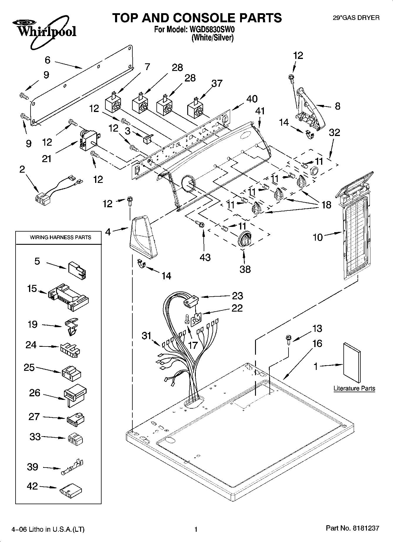 01 - TOP AND CONSOLE PARTS