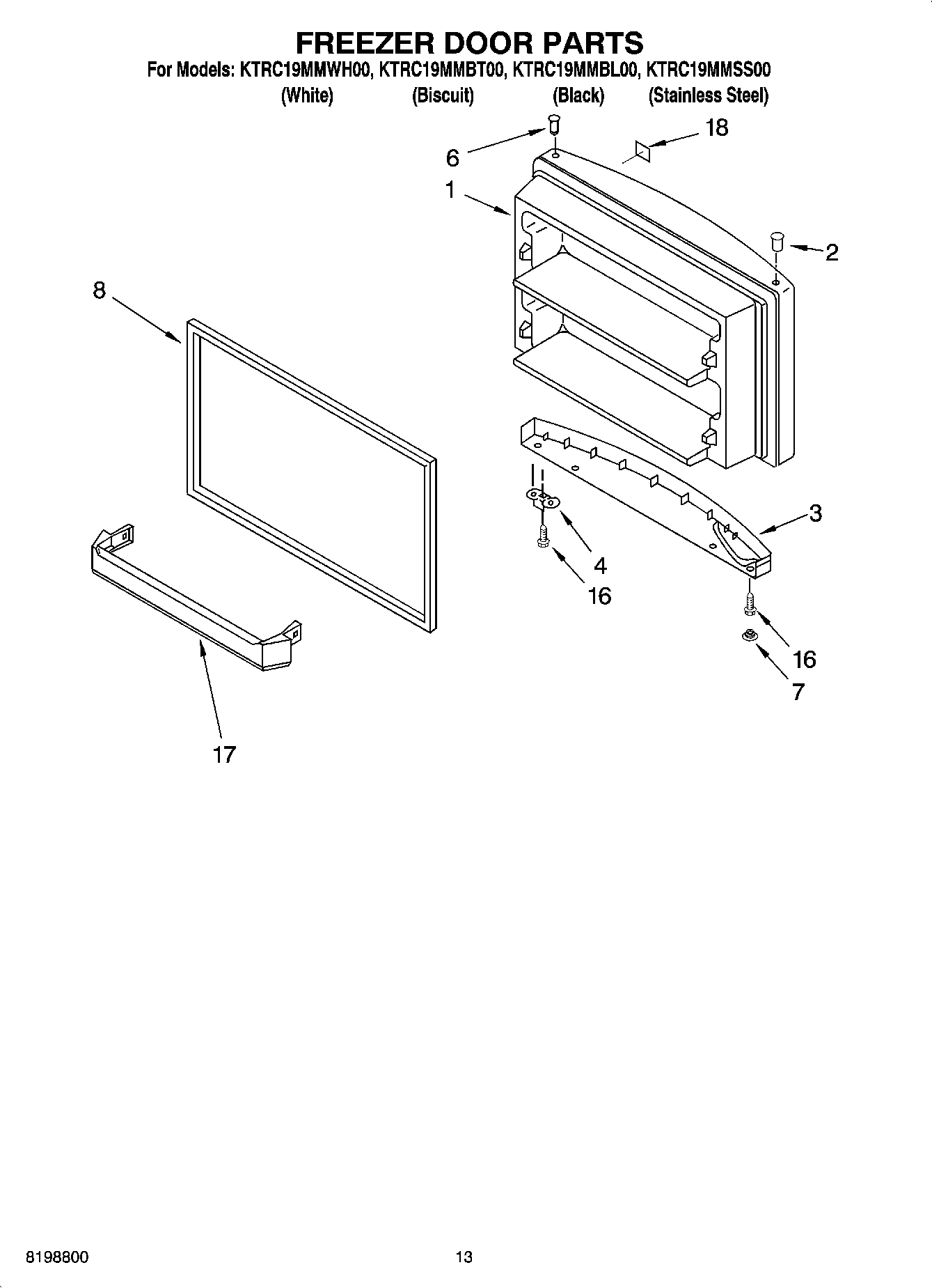07 - FREEZER DOOR PARTS, OPTIONAL PARTS