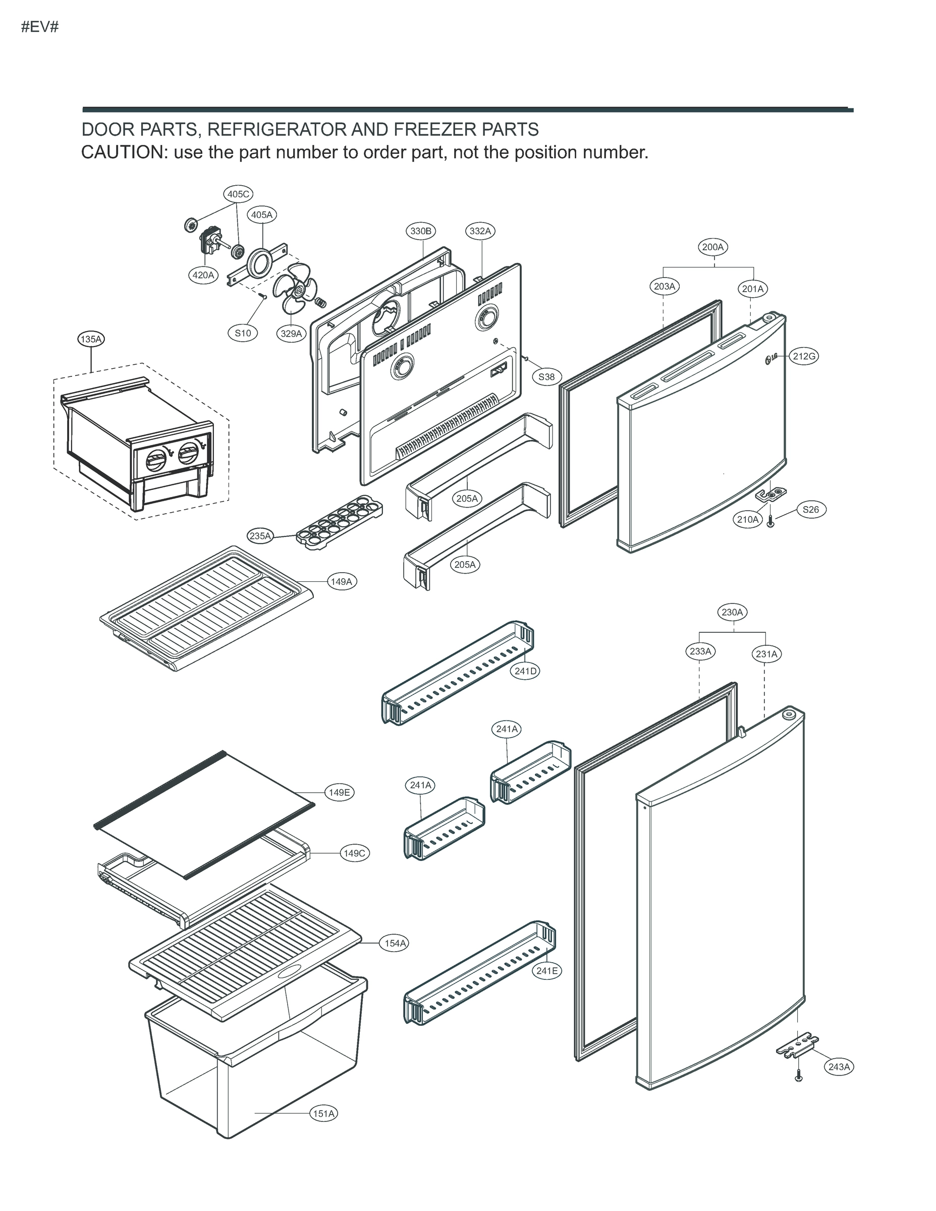 DOOR PARTS, REFRIGERATOR AND FREEZER PARTS