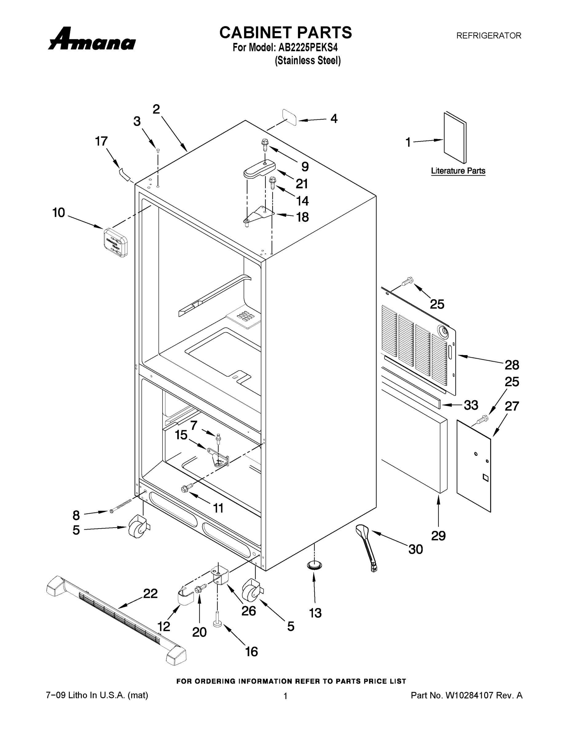 01 - CABINET PARTS