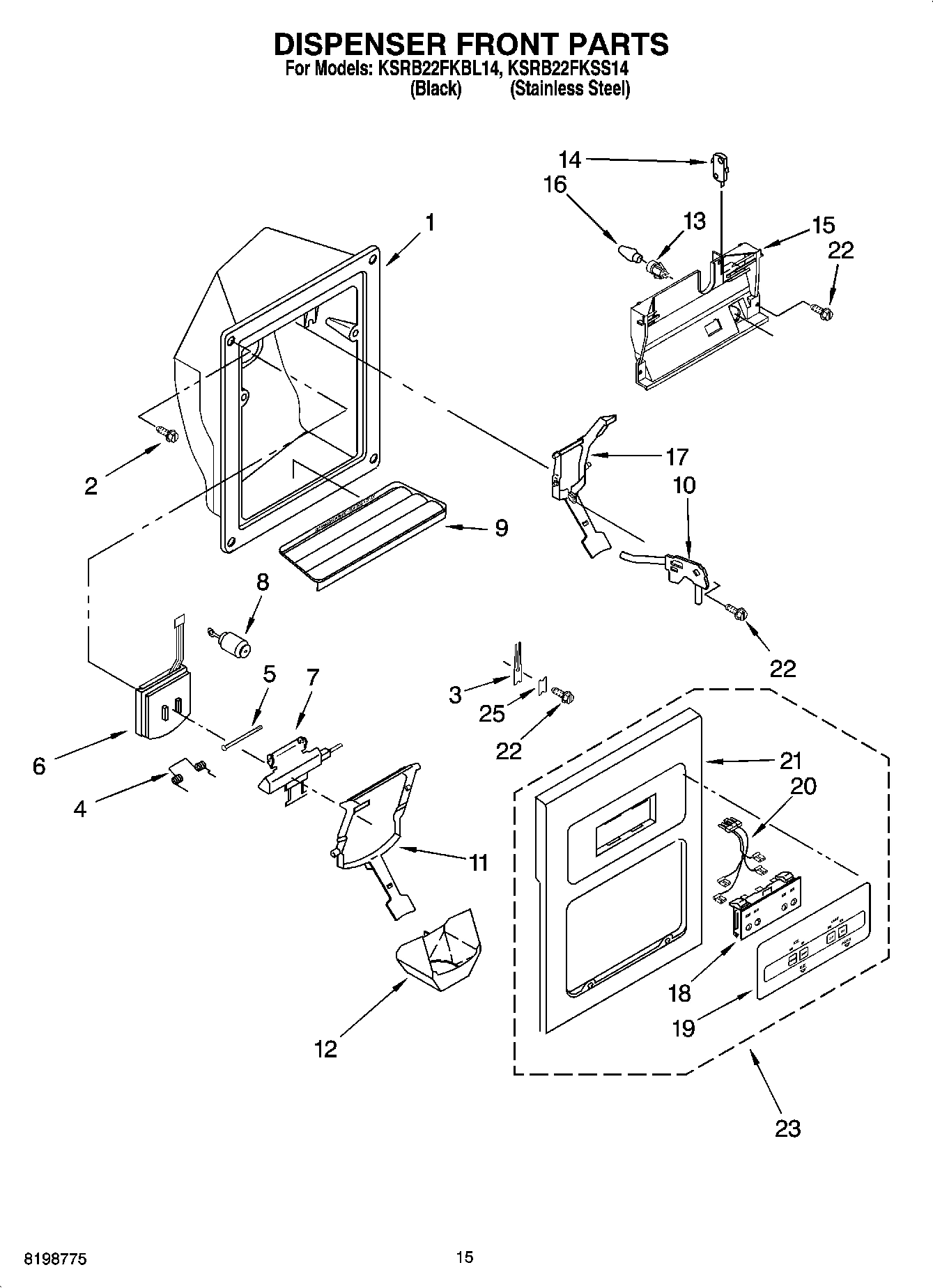 09 - DISPENSER FRONT PARTS