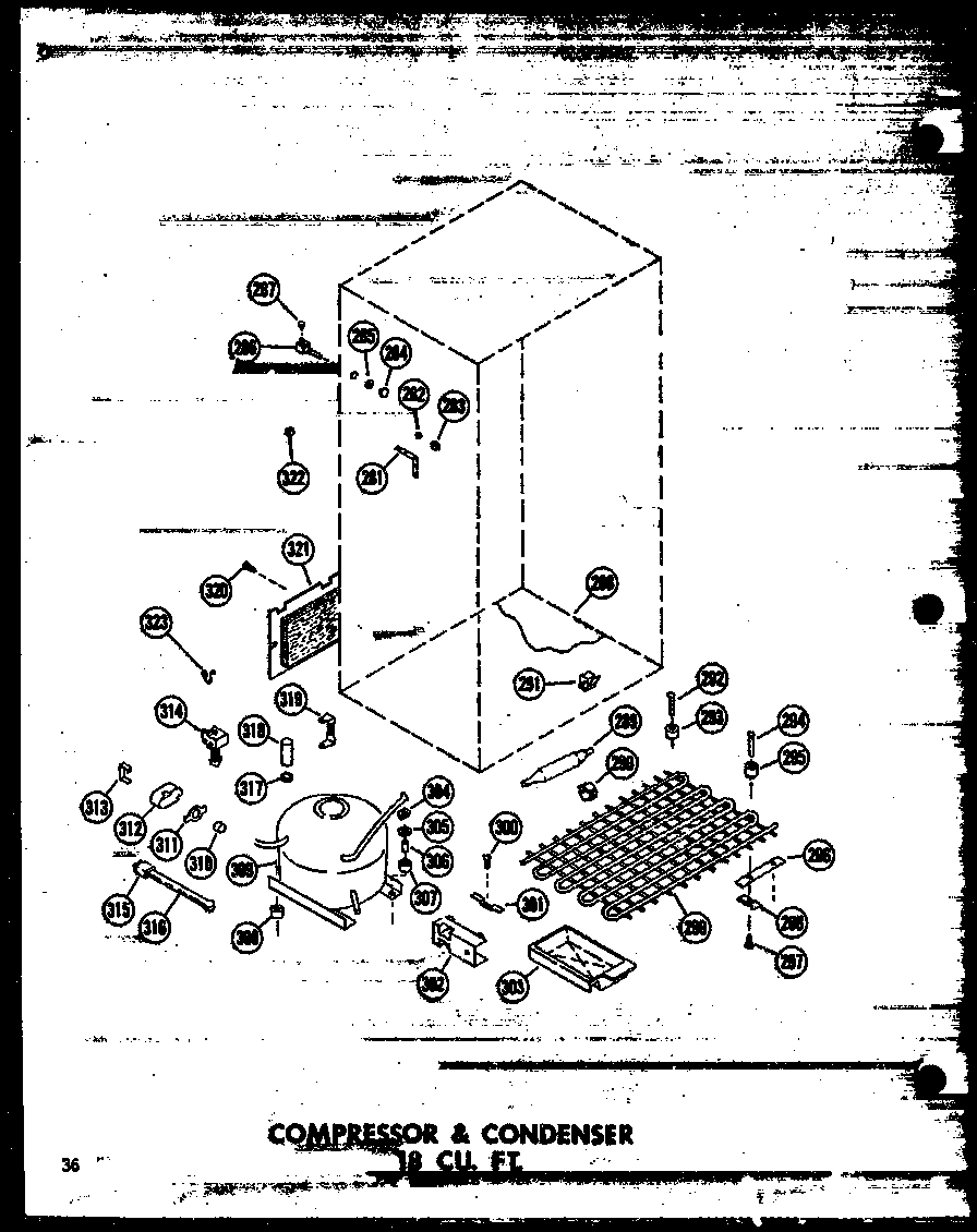 02 - COMPRESSOR & CONDENSER 18 CU. FT.
