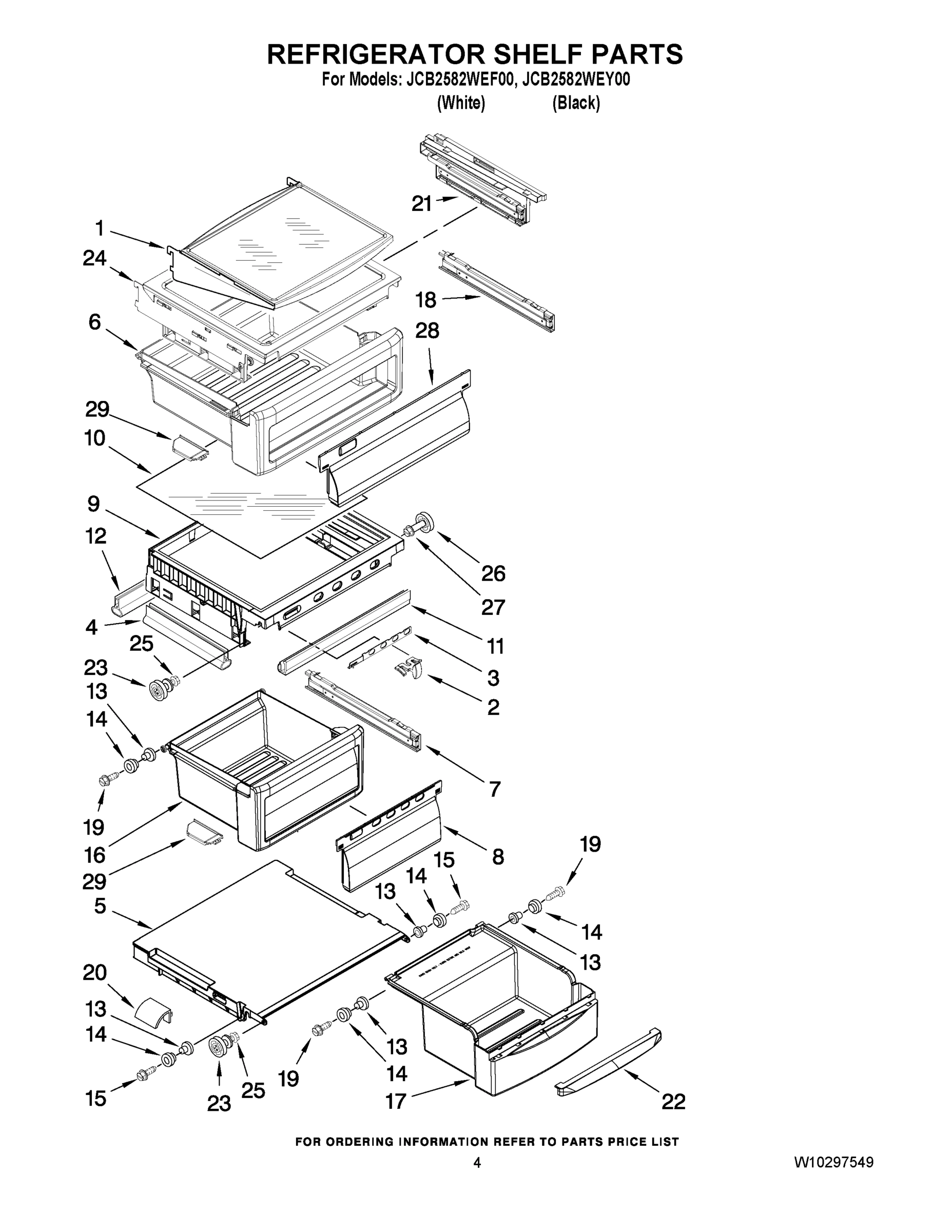 03 - REFRIGERATOR SHELF PARTS