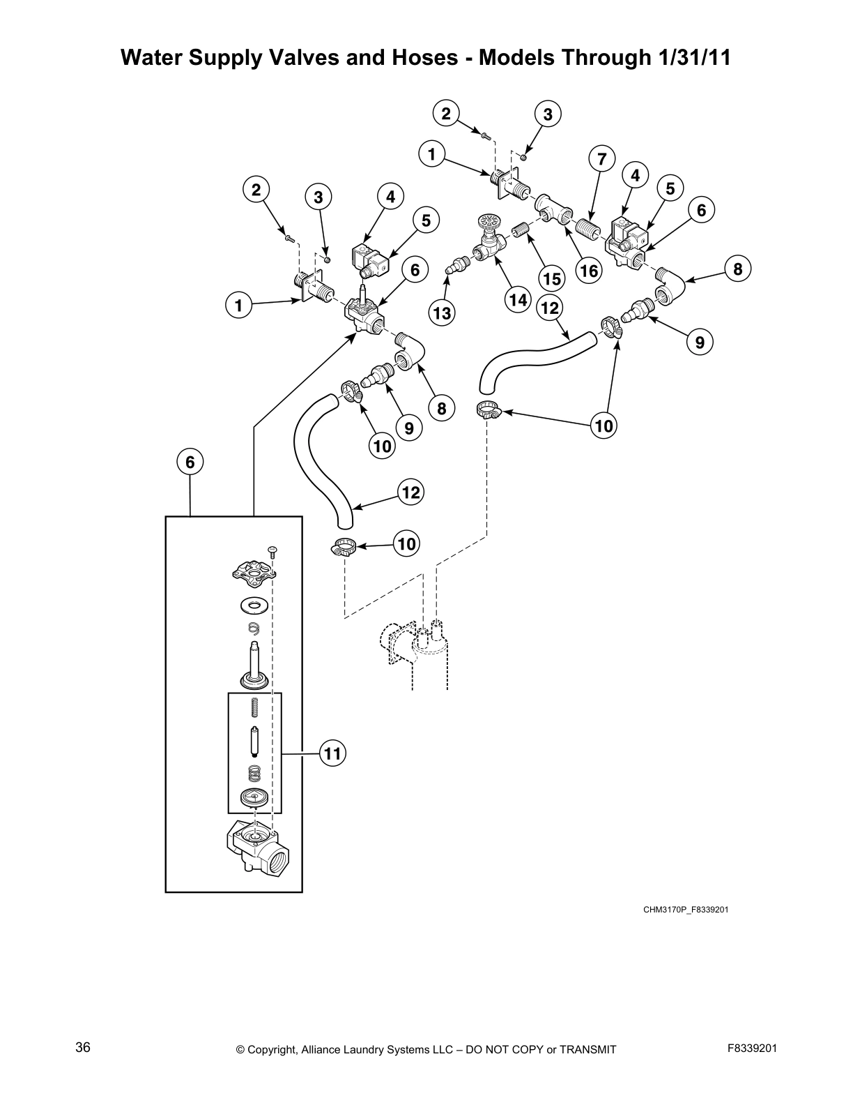 Water Supply Valves and Hoses - Models Through 1/31/11