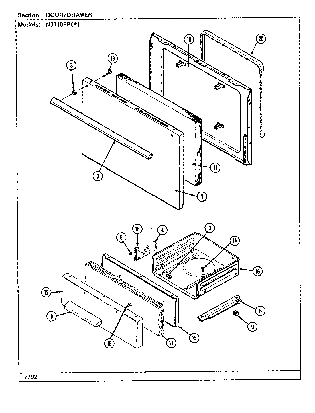 01 - DOOR/DRAWER (N3110PPx)