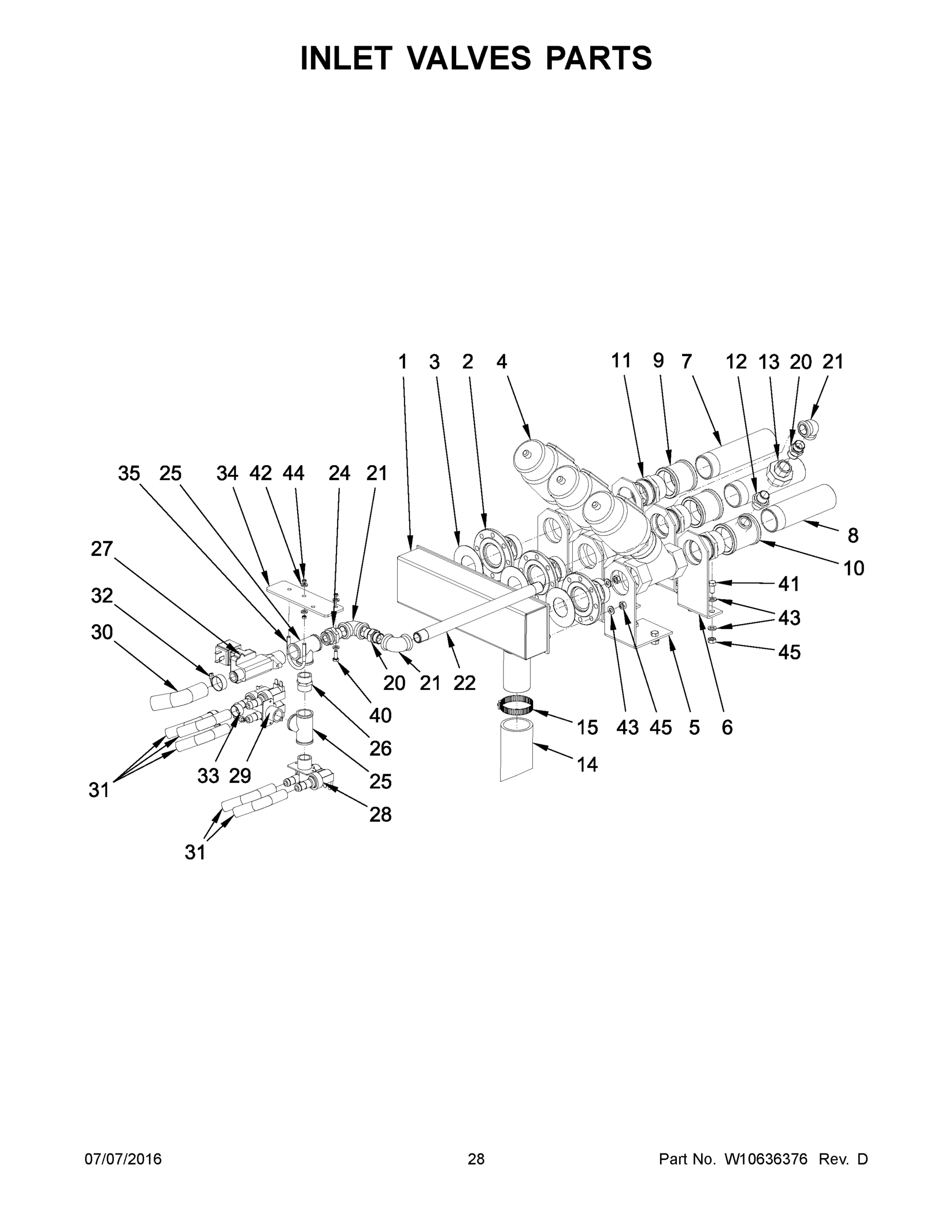 15 - INLET VALVES PARTS