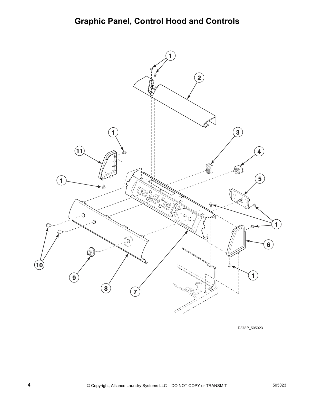Graphic Panel, Control Hood and Controls