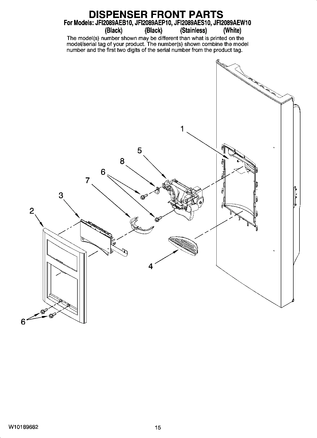 08 - DISPENSER FRONT PARTS