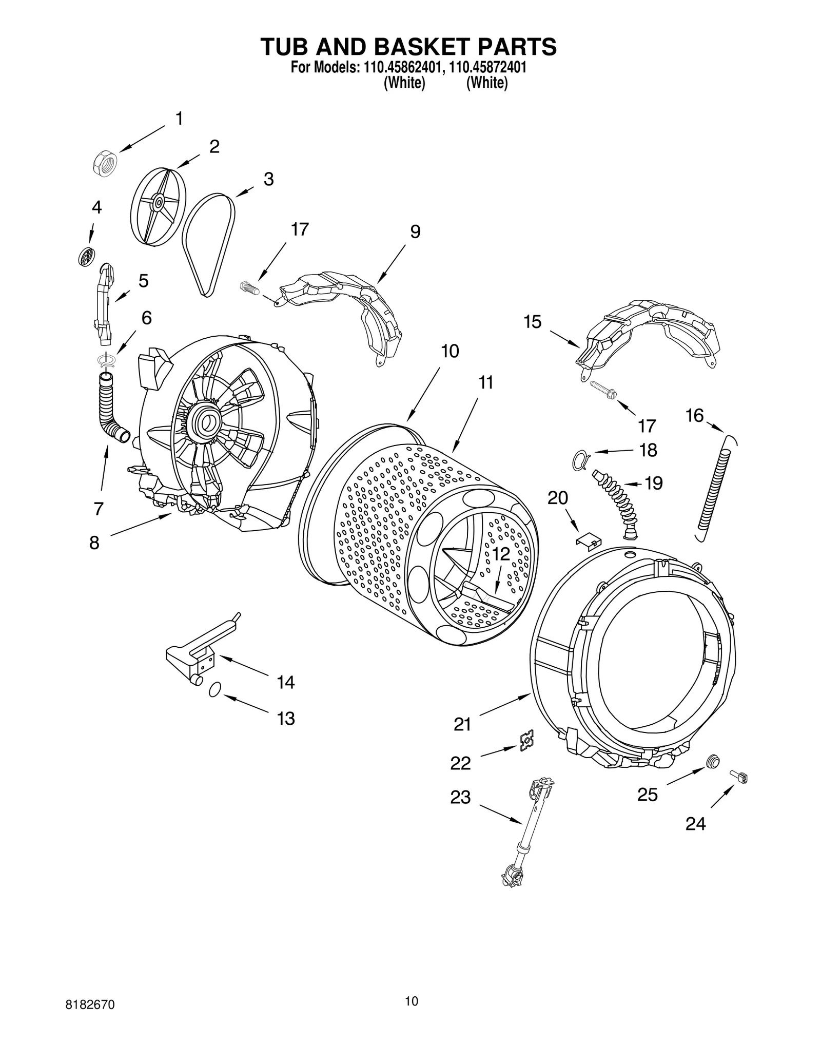 TUB AND BASKET PARTS