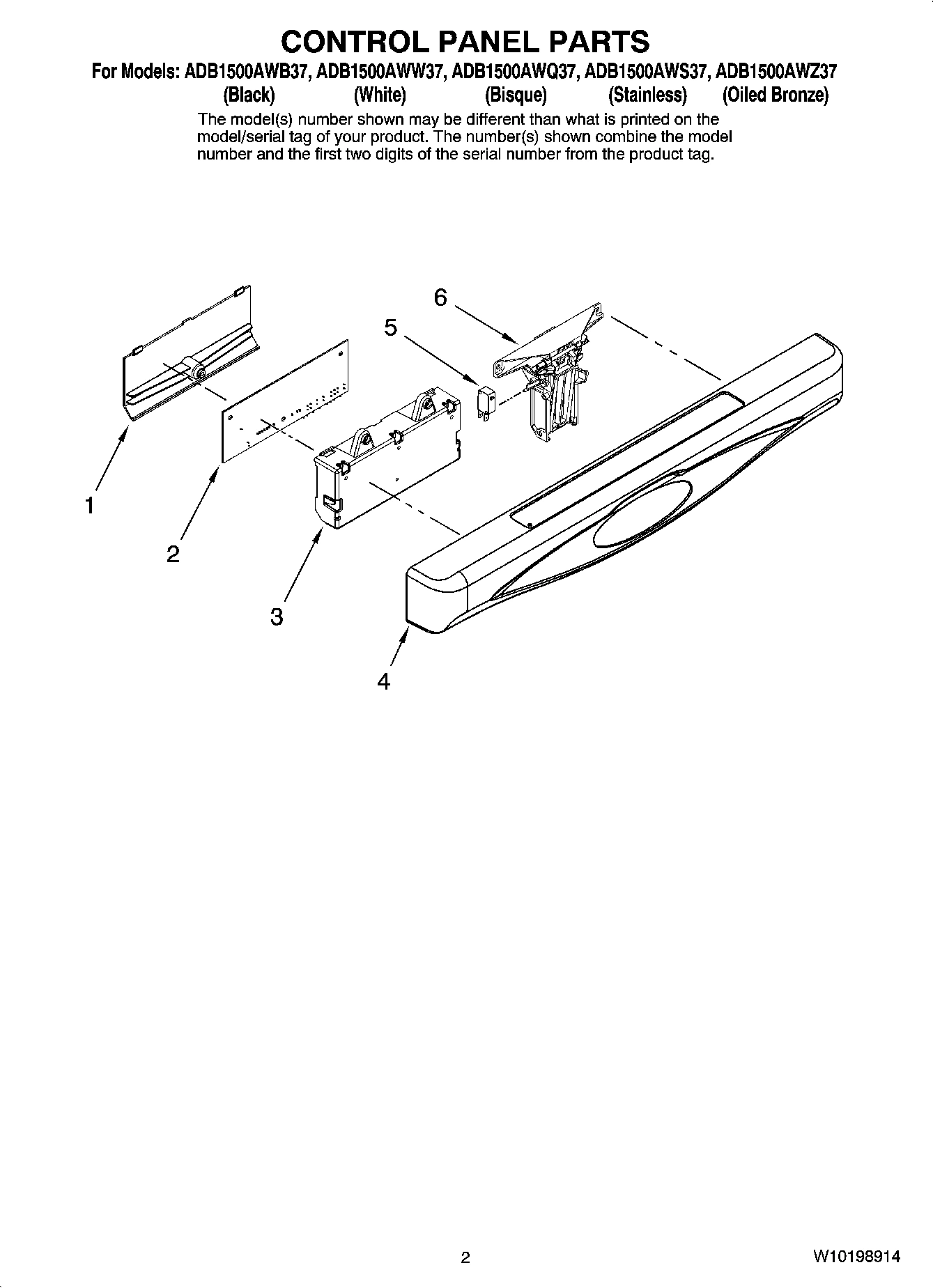 02 - CONTROL PANEL PARTS