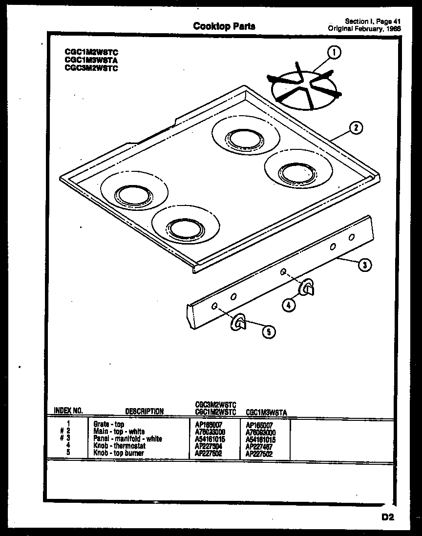 28 - COOKTOP PARTS