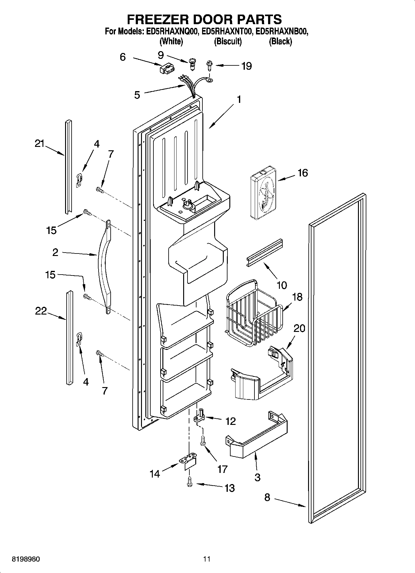 07 - FREEZER DOOR PARTS