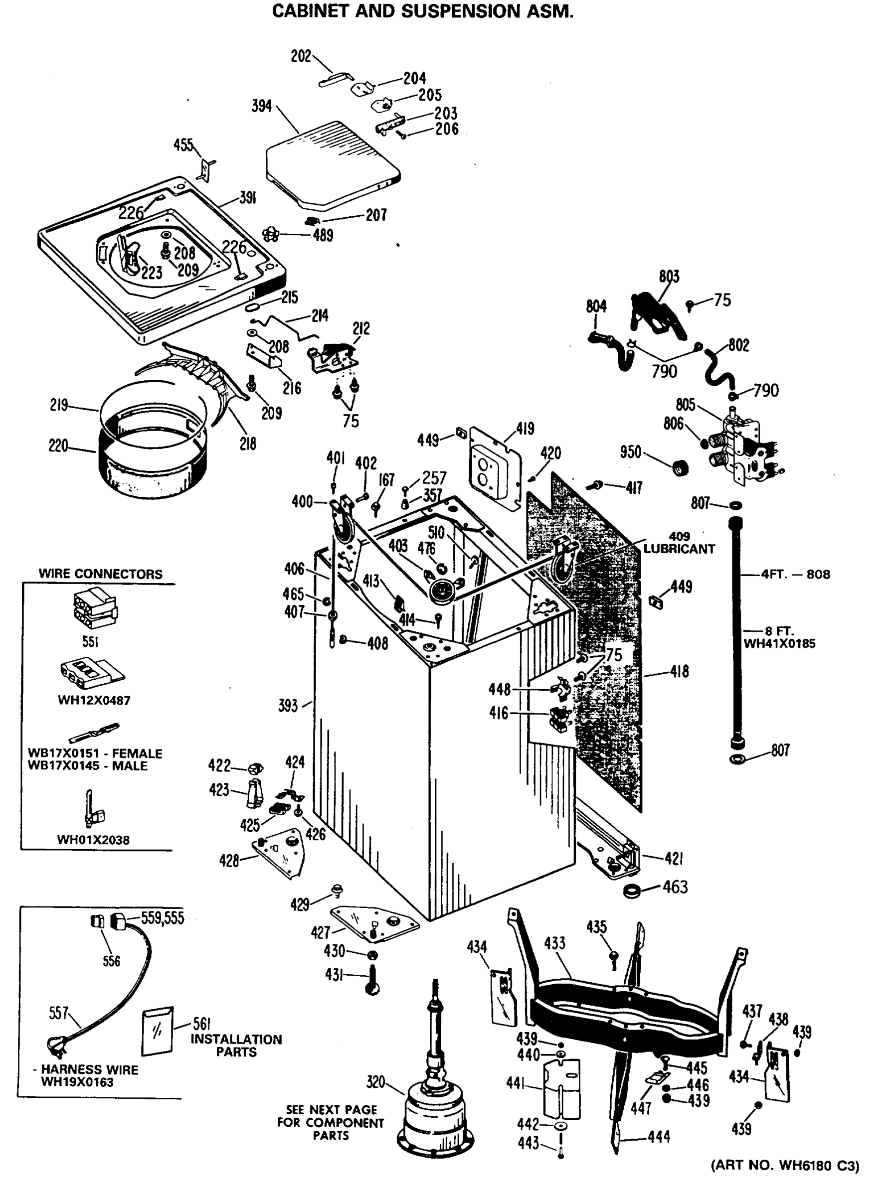CABINET AND SUSPENSION ASM.