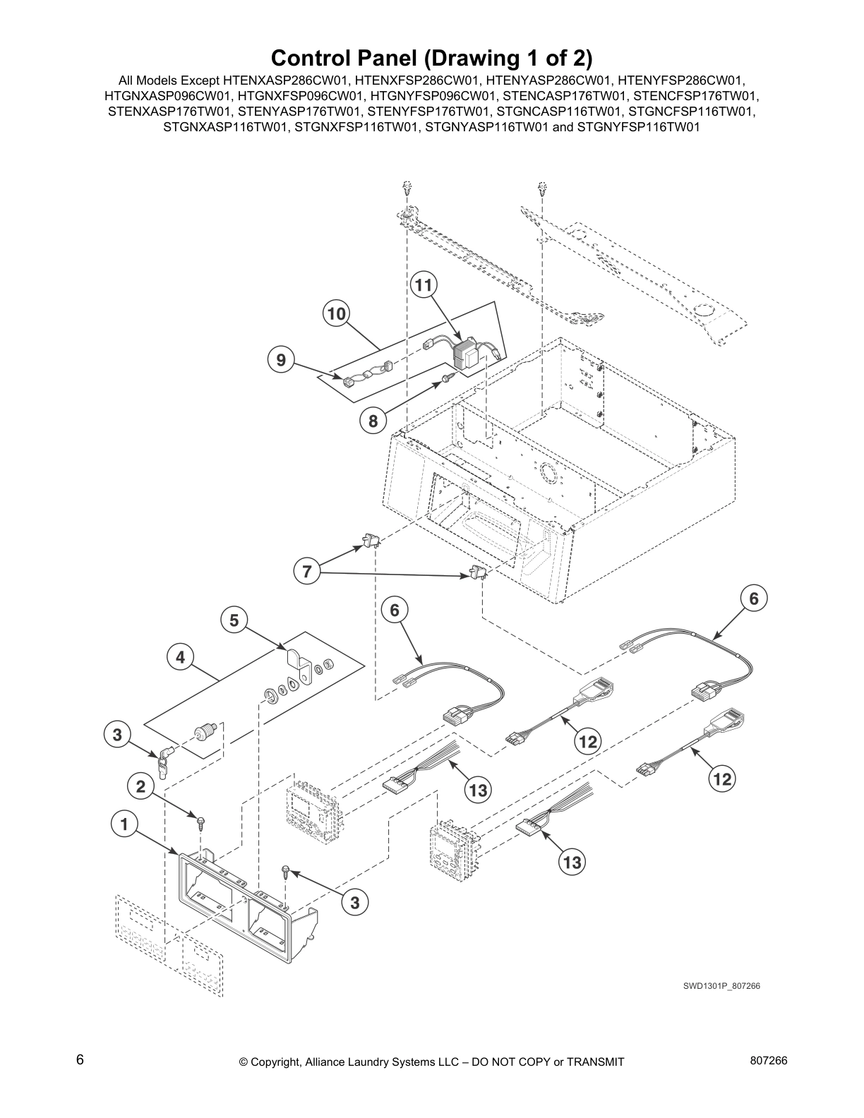 Control Panel (Drawing 1 of 2)