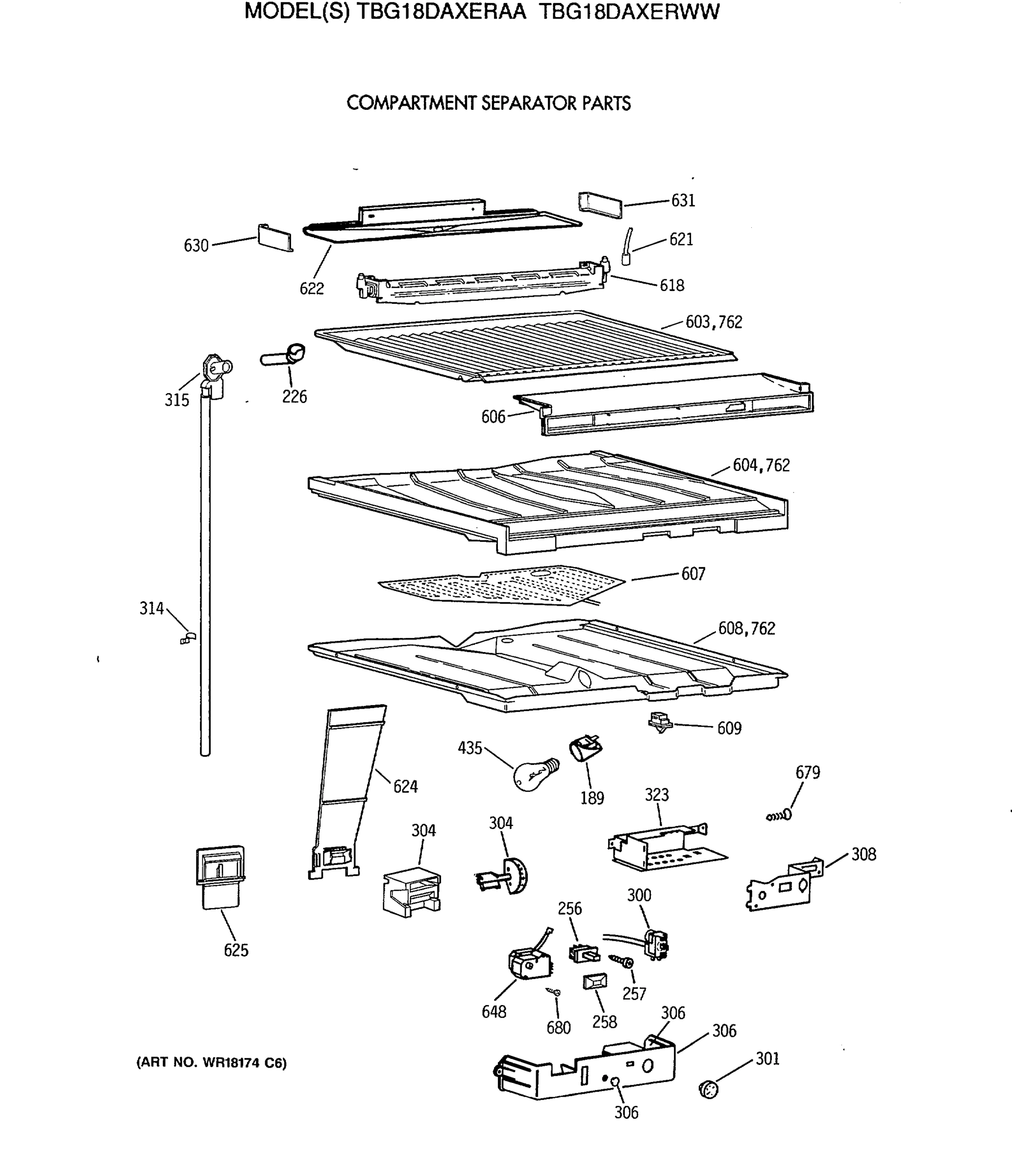 COMPARTMENT SEPARATOR PARTS