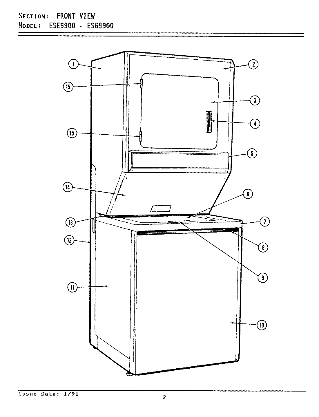 10 - FRONT VIEW (ESE9900 & ESG9900)