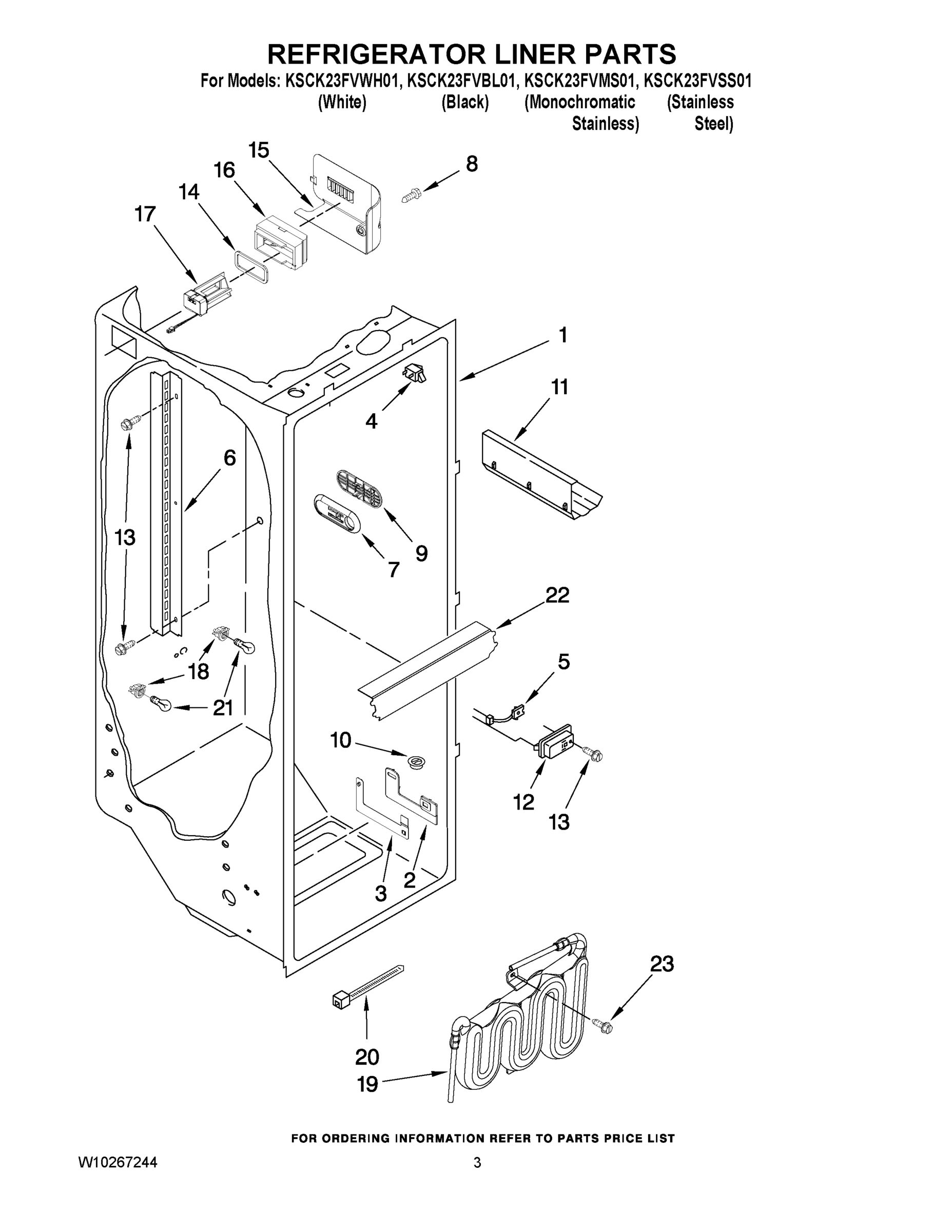 02 - REFRIGERATOR LINER PARTS