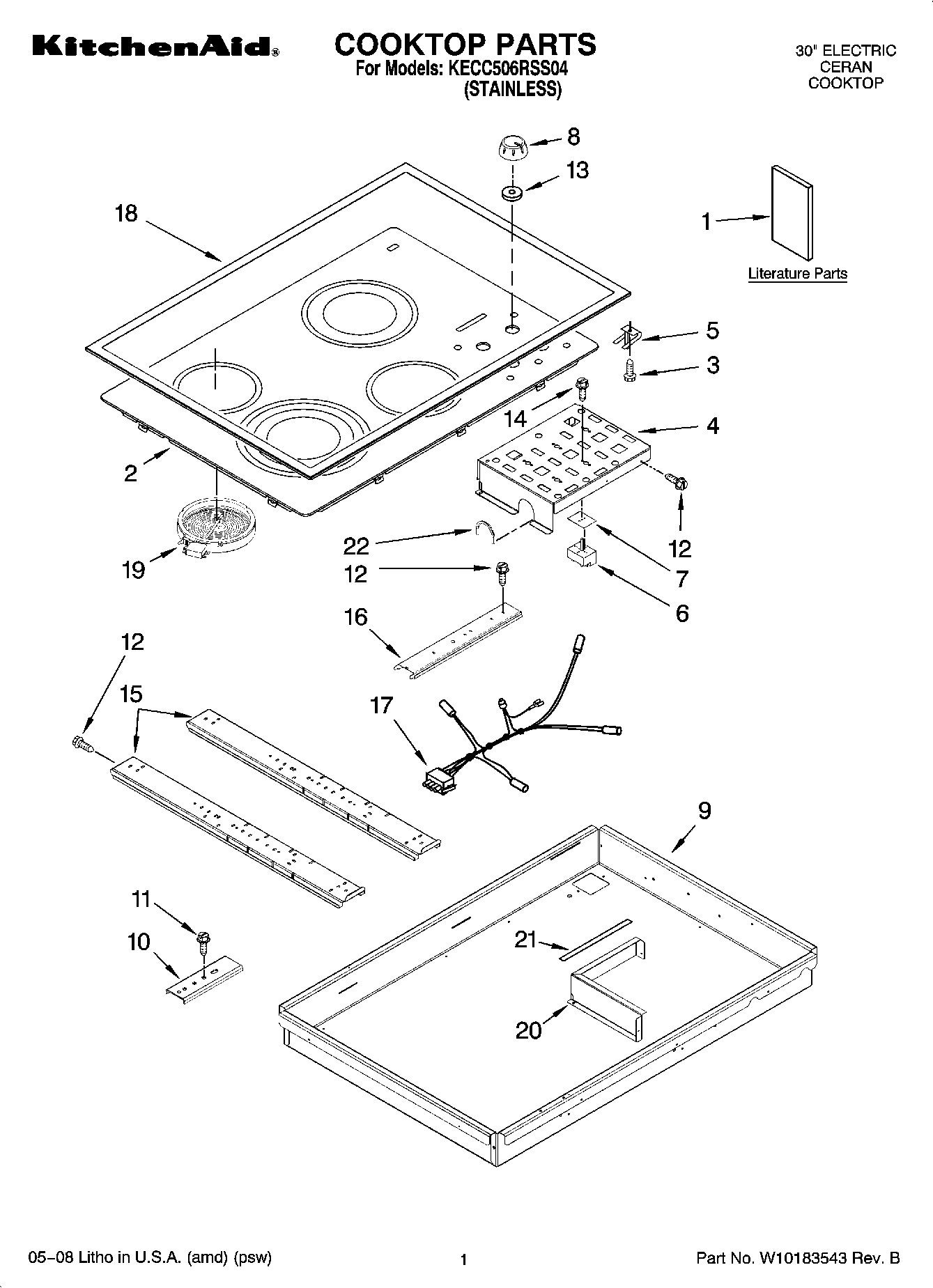 01 - COOKTOP PARTS, OPTIONAL PARTS
