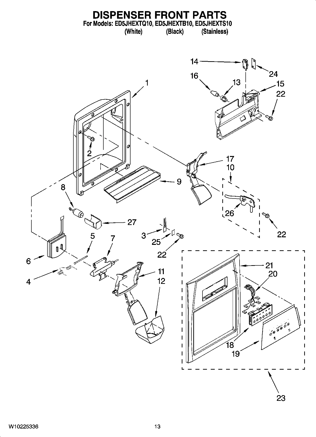 08 - DISPENSER FRONT PARTS