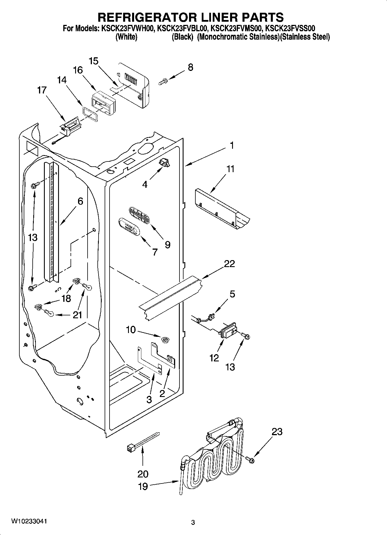 02 - REFRIGERATOR LINER PARTS
