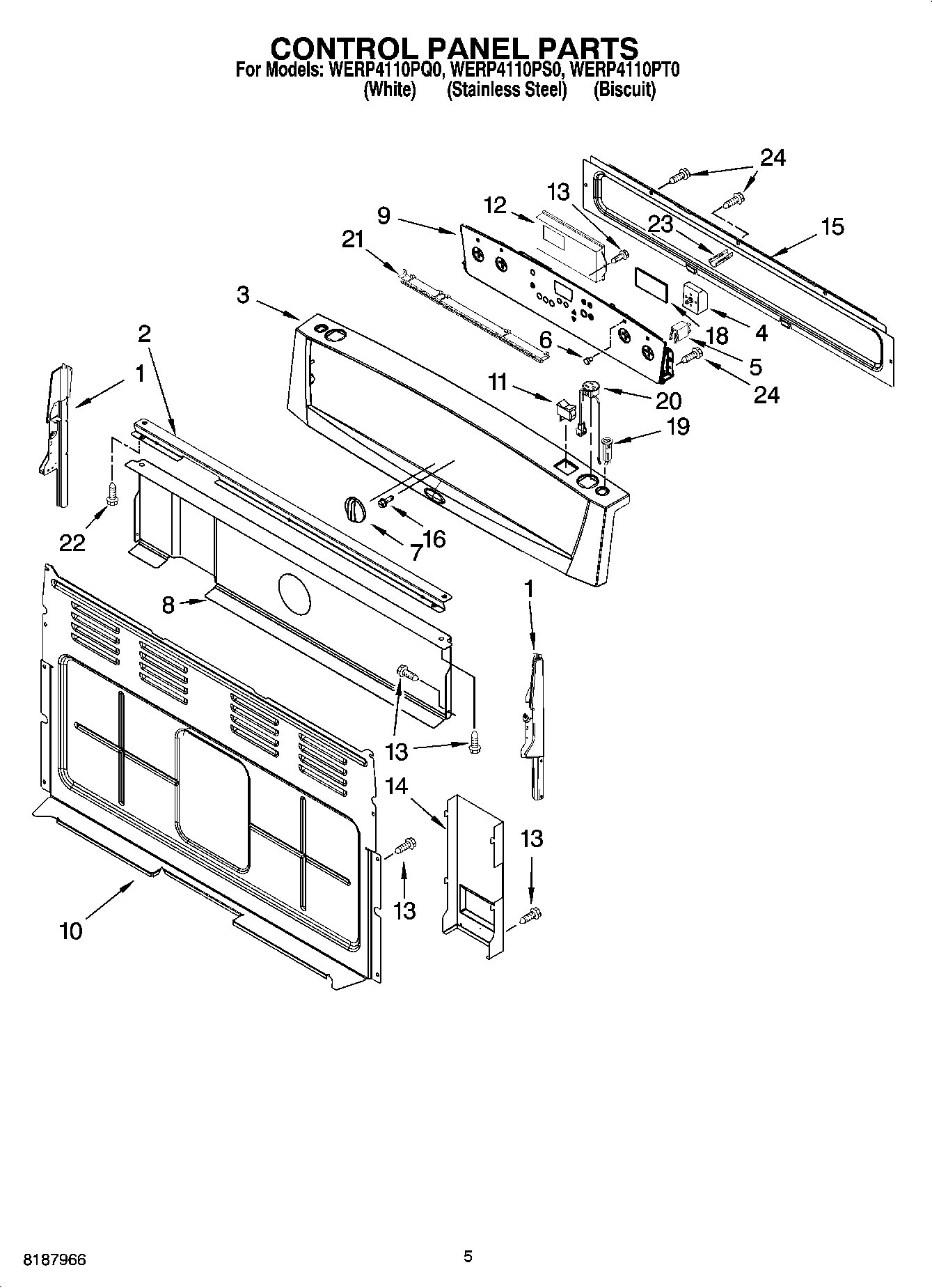 04 - CONTROL PANEL PARTS