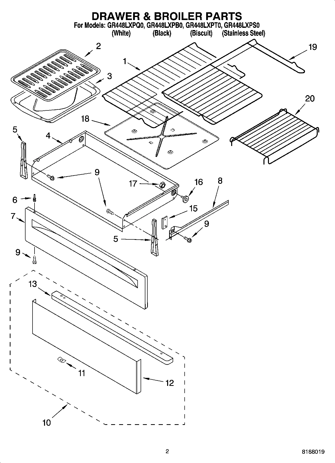 02 - DRAWER & BROILER PARTS