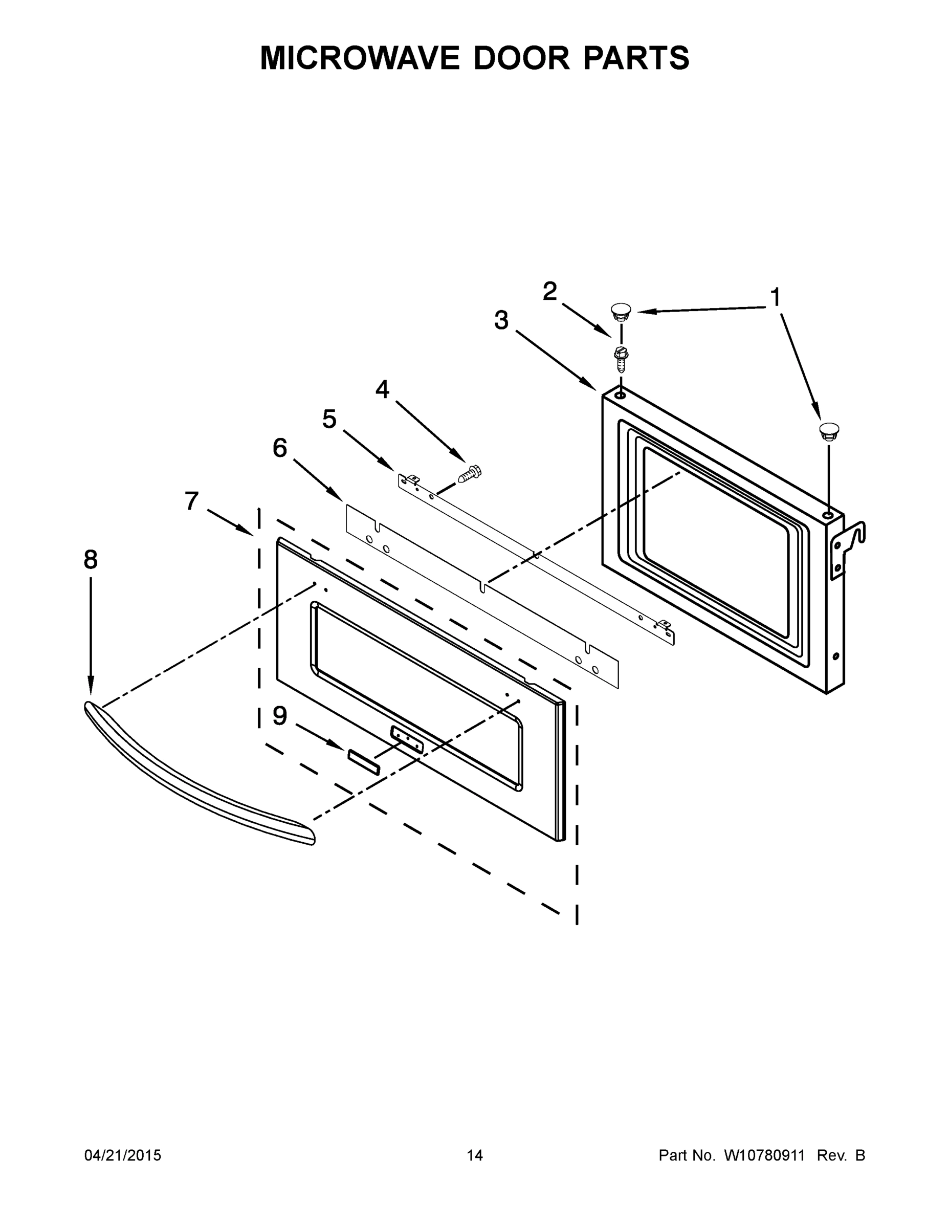 08 - MICROWAVE DOOR PARTS