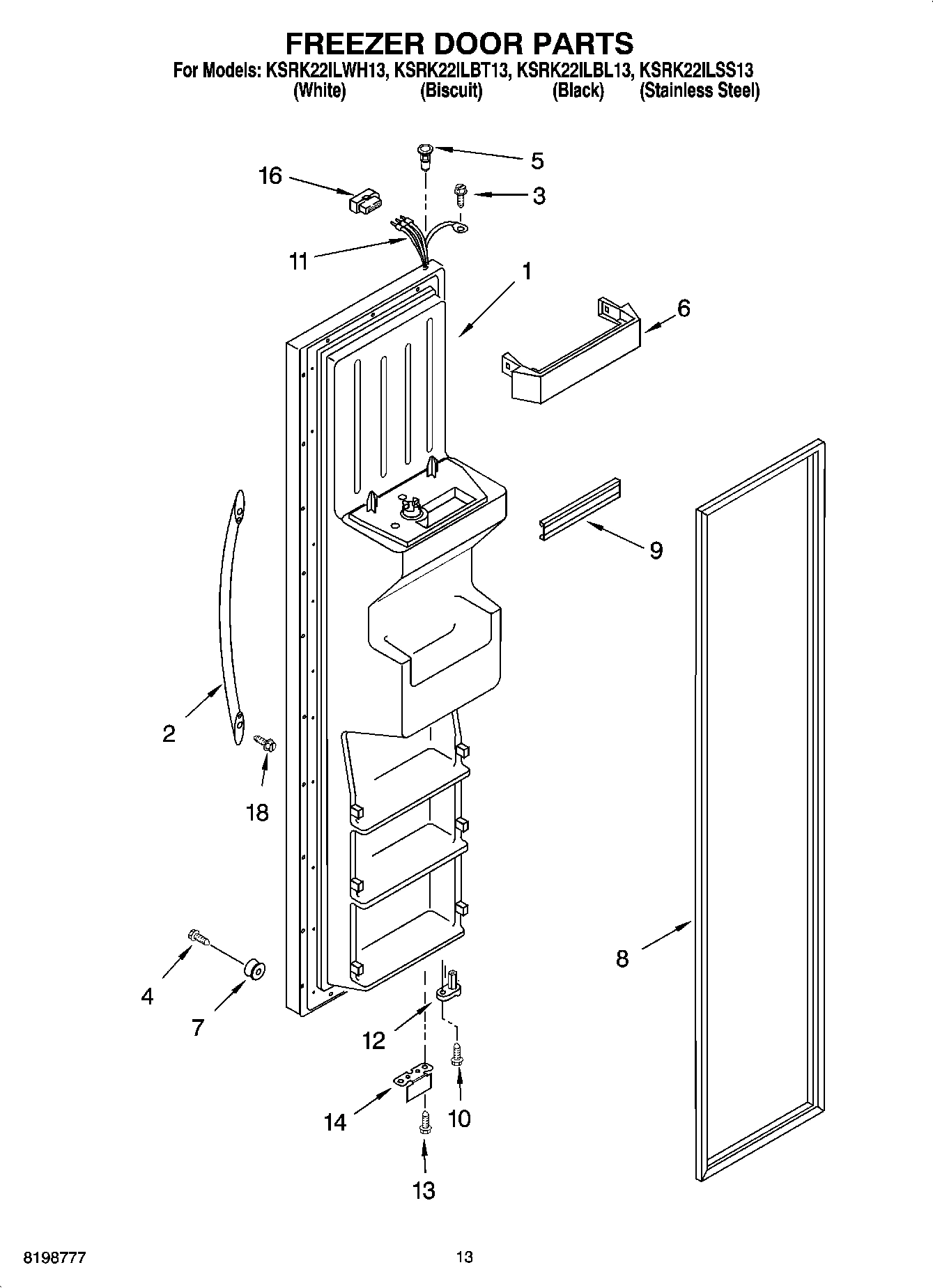 08 - FREEZER DOOR PARTS