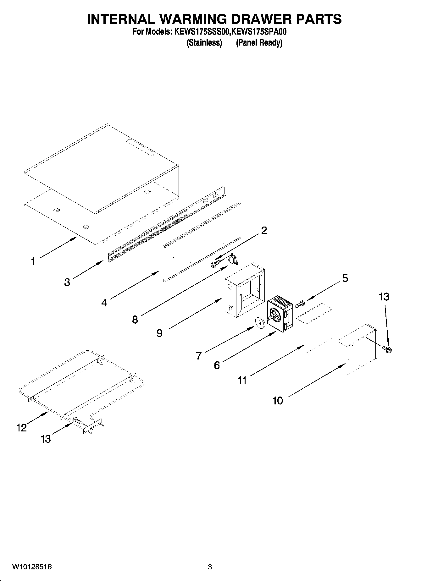 02 - INTERNAL WARMING DRAWER PARTS