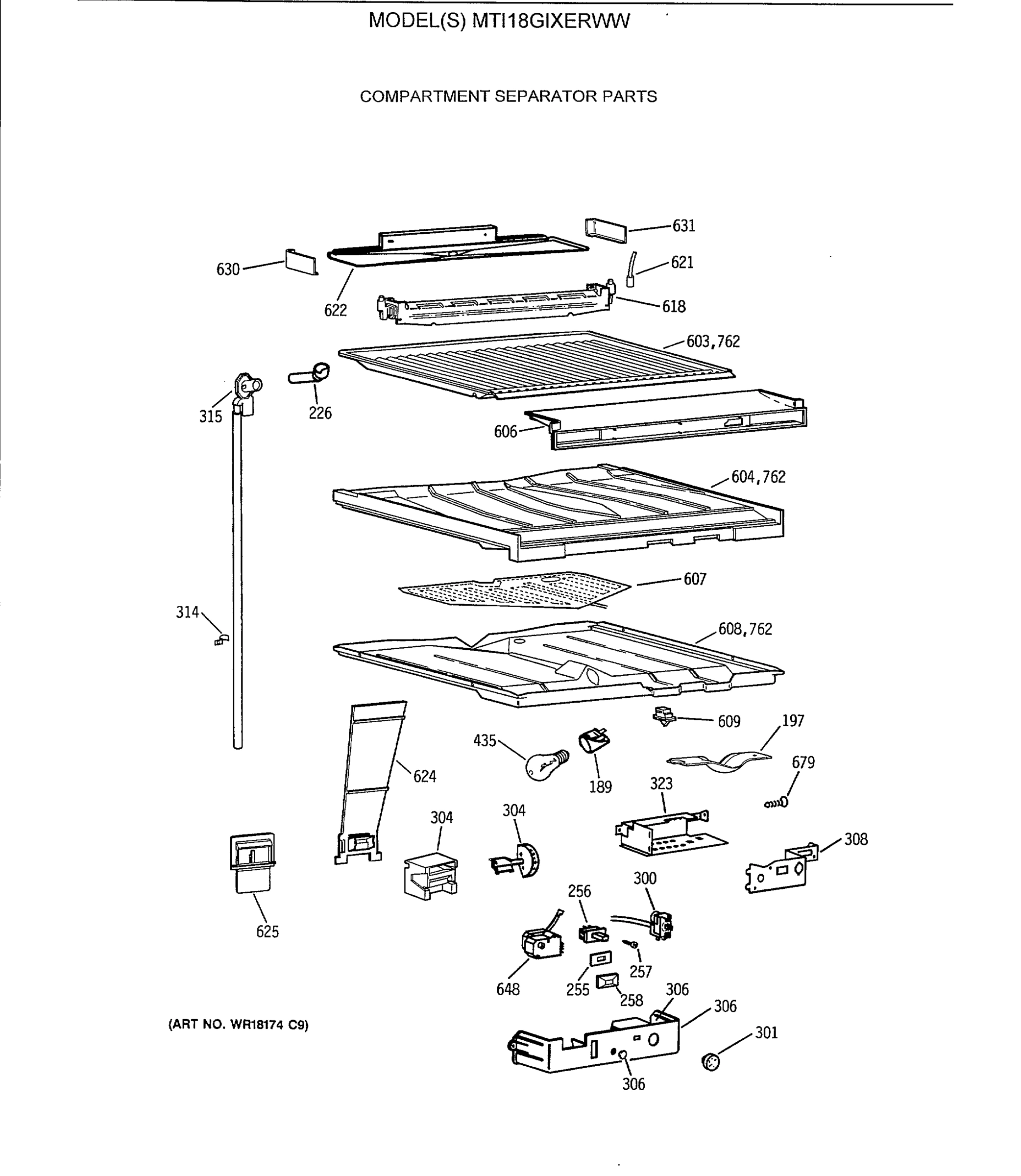 COMPARTMENT SEPARATOR PARTS