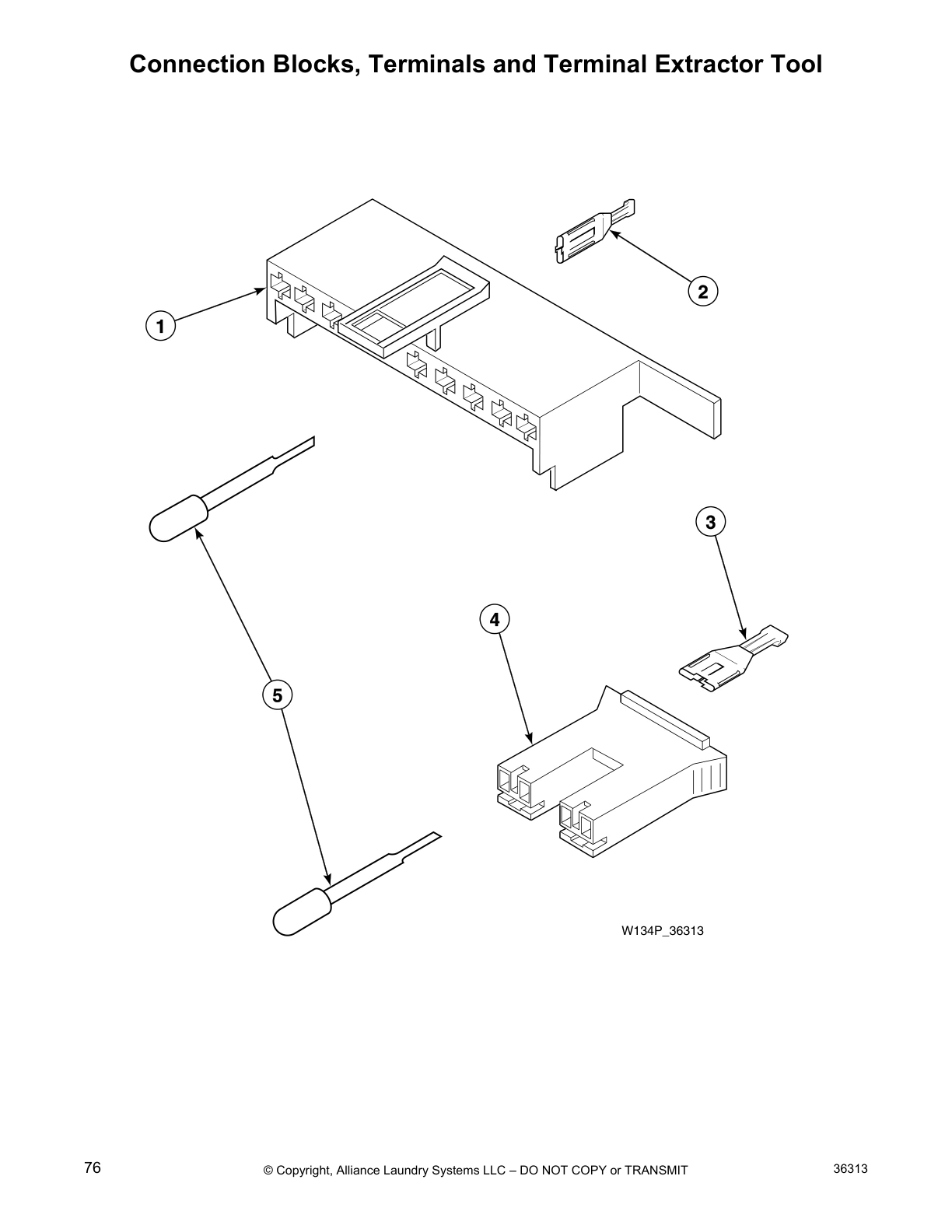 Connection Blocks, Terminals and Terminal Extractor Tool