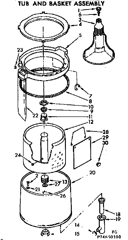 TUB AND BASKET ASSEMBLY