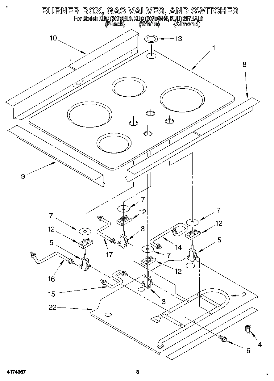 03 - BURNER BOX, GAS VALVES, AND SWITCHES