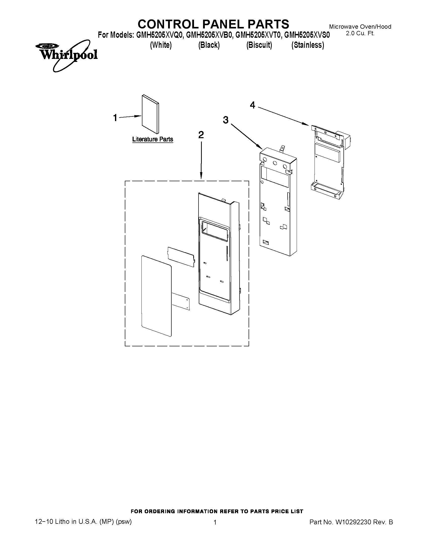 01 - CONTROL PANEL PARTS
